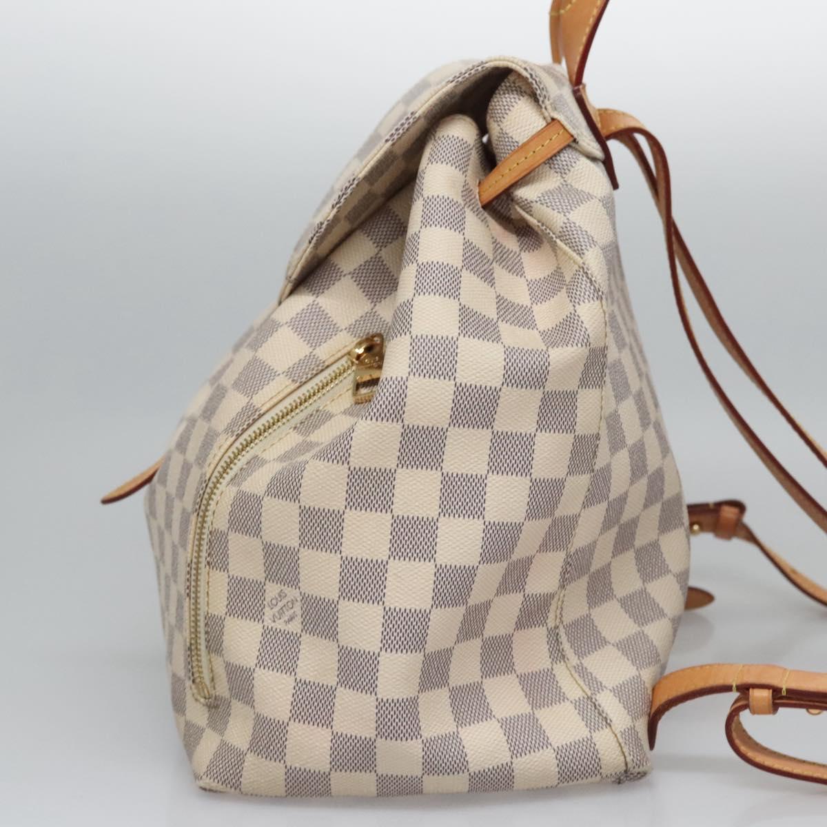 Louis Vuitton Sperone, White, Canvas, backpack
