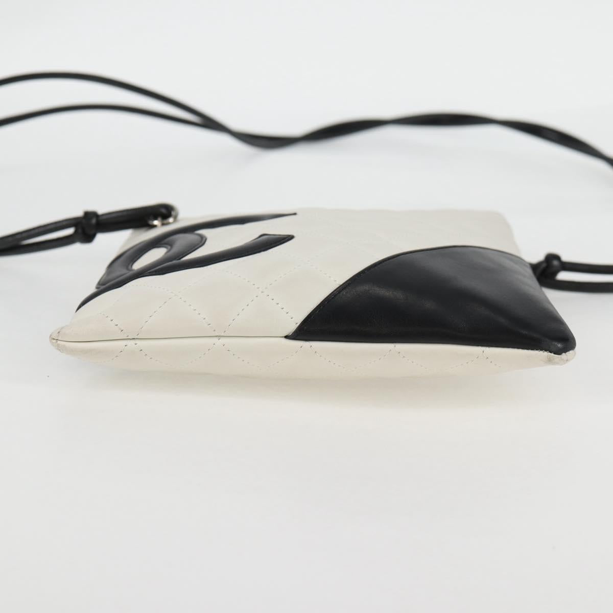 Chanel Cambon, White, Leather, shoulder