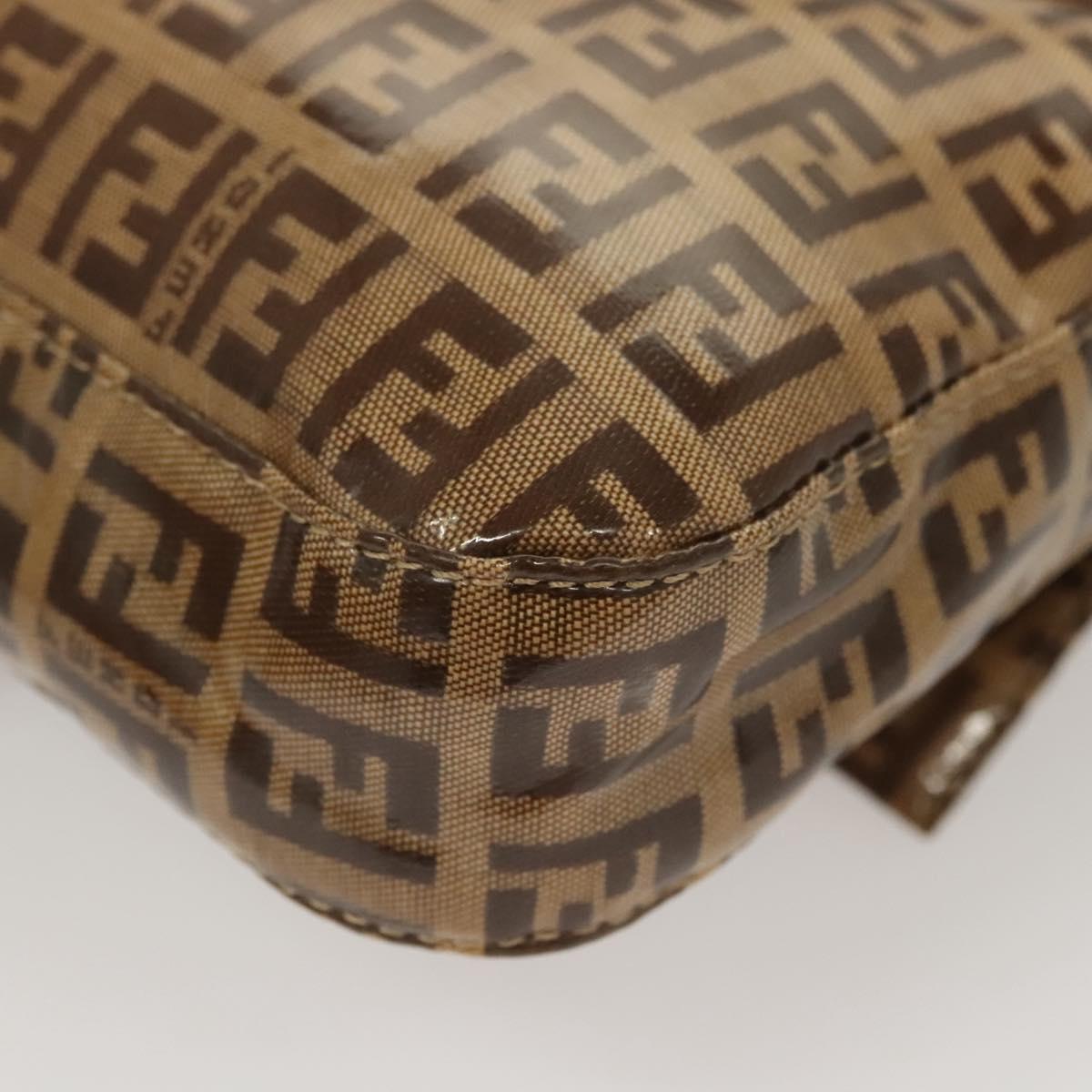 Fendi Baguette, Brown, Canvas, shoulder