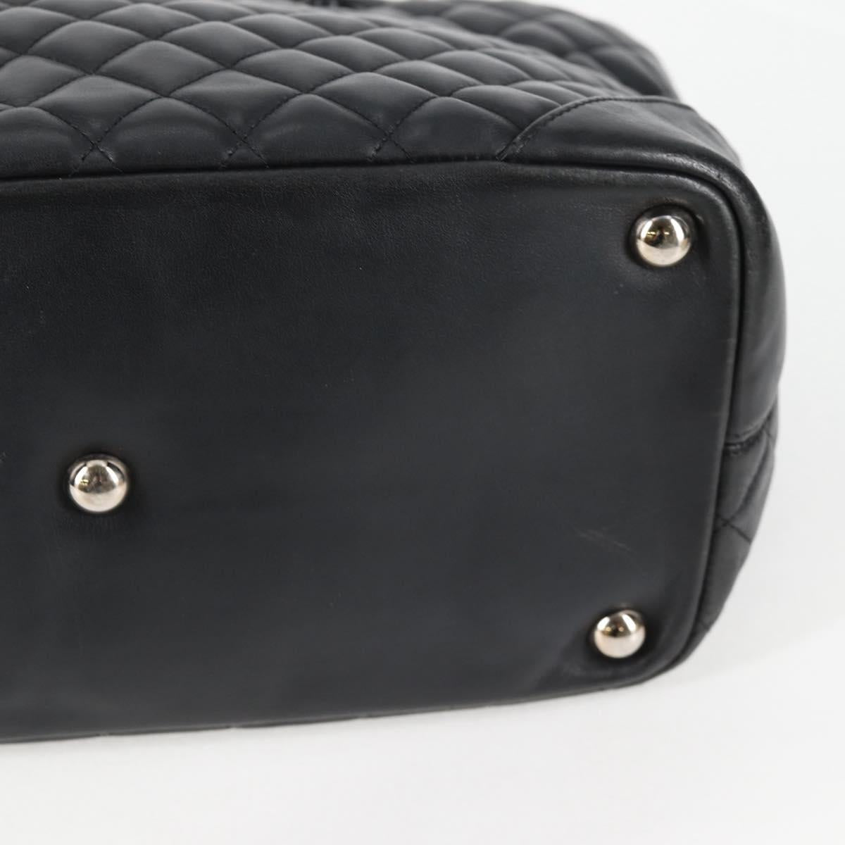 Chanel Cambon, Black, Leather, handbag