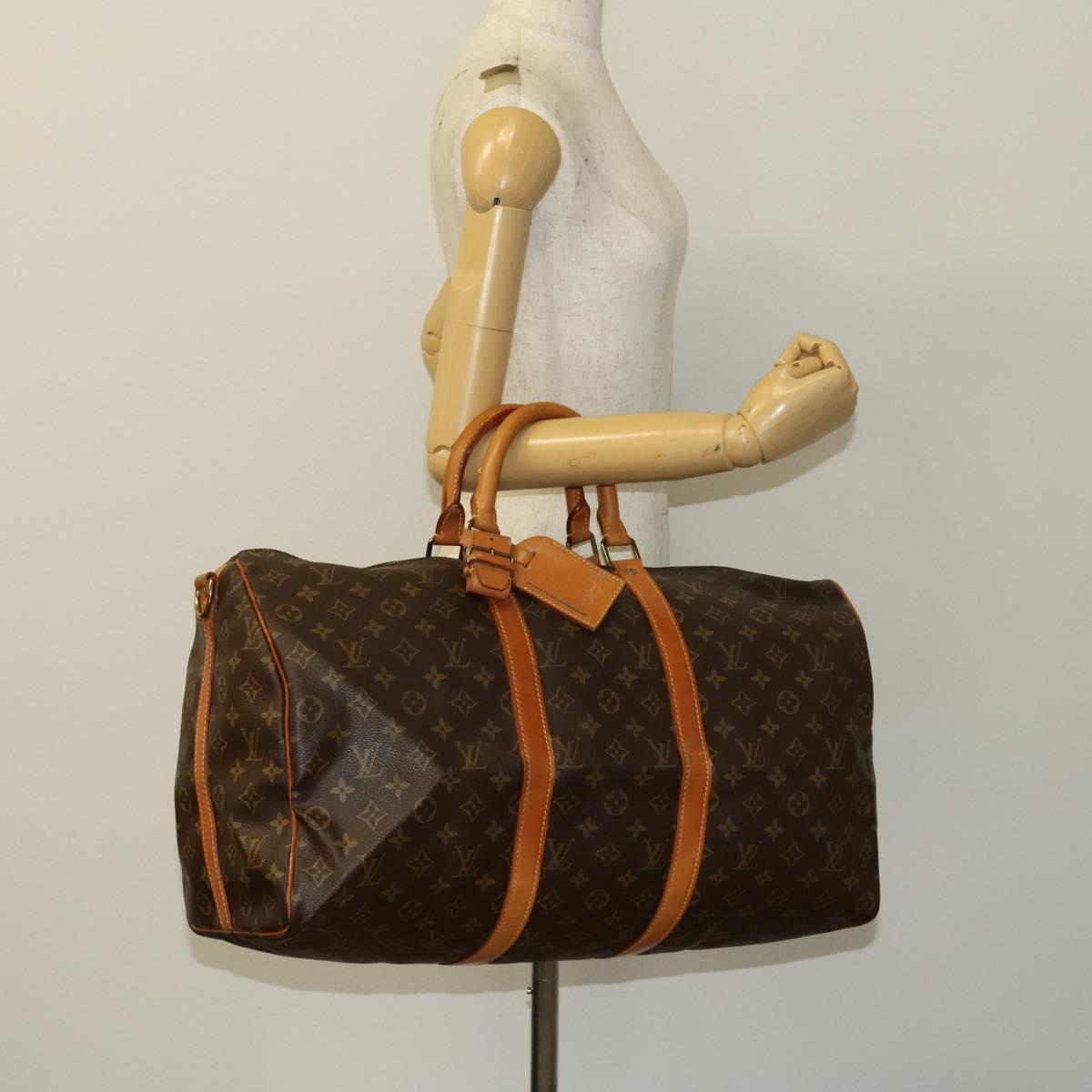Louis Vuitton Keepall 50, Brown, Canvas, travel