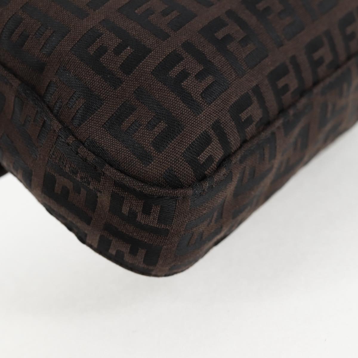 Fendi Baguette, Brown, Canvas, shoulder