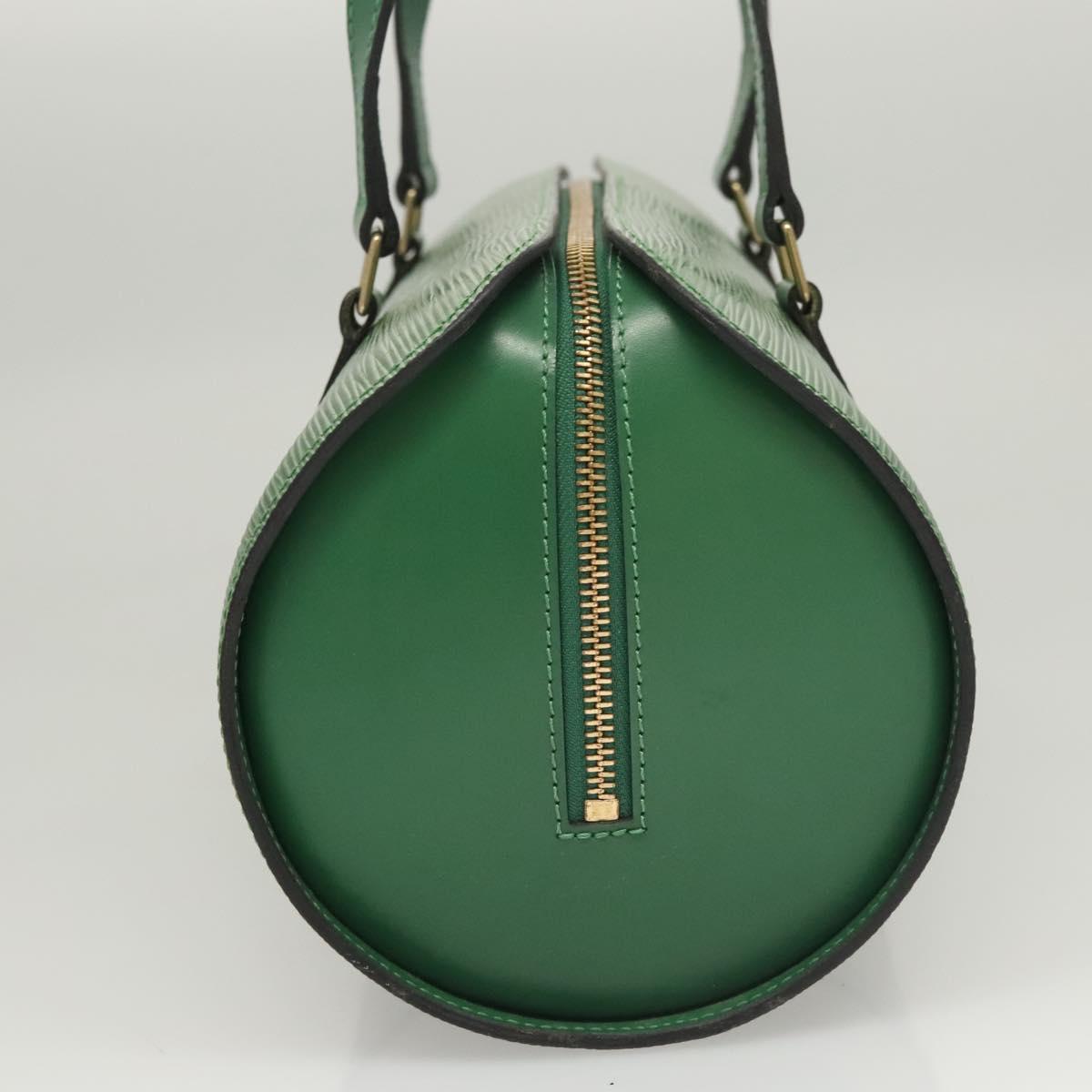 Louis Vuitton Soufflot, Green, Leather, handbag