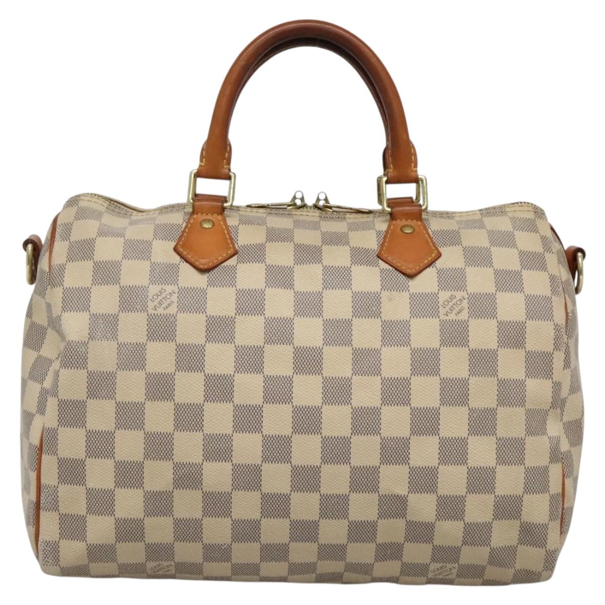 Louis Vuitton Speedy Bandoulière 30, White, Canvas, handbag