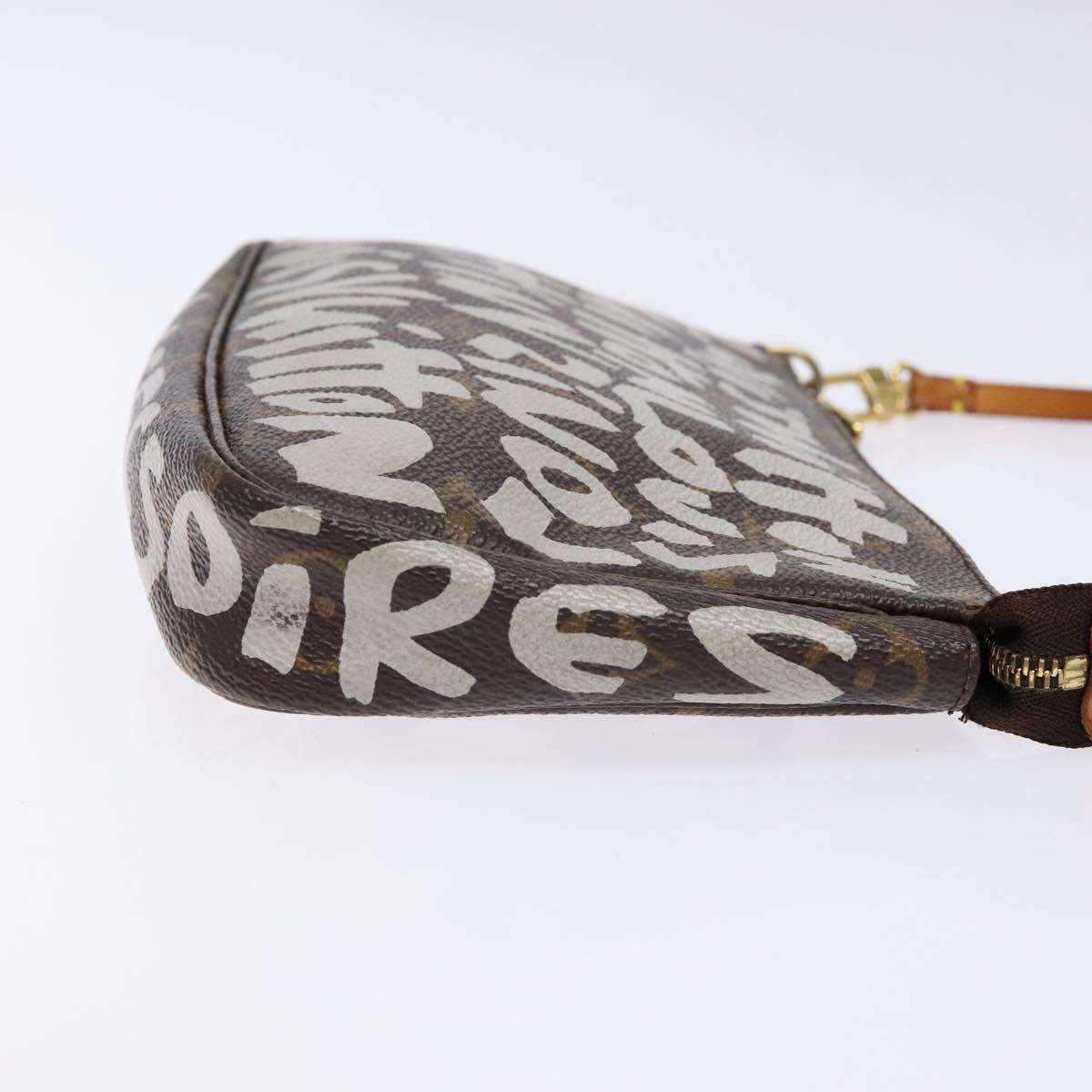 Louis Vuitton Pochette Accessoire, Brown, Canvas, clutch