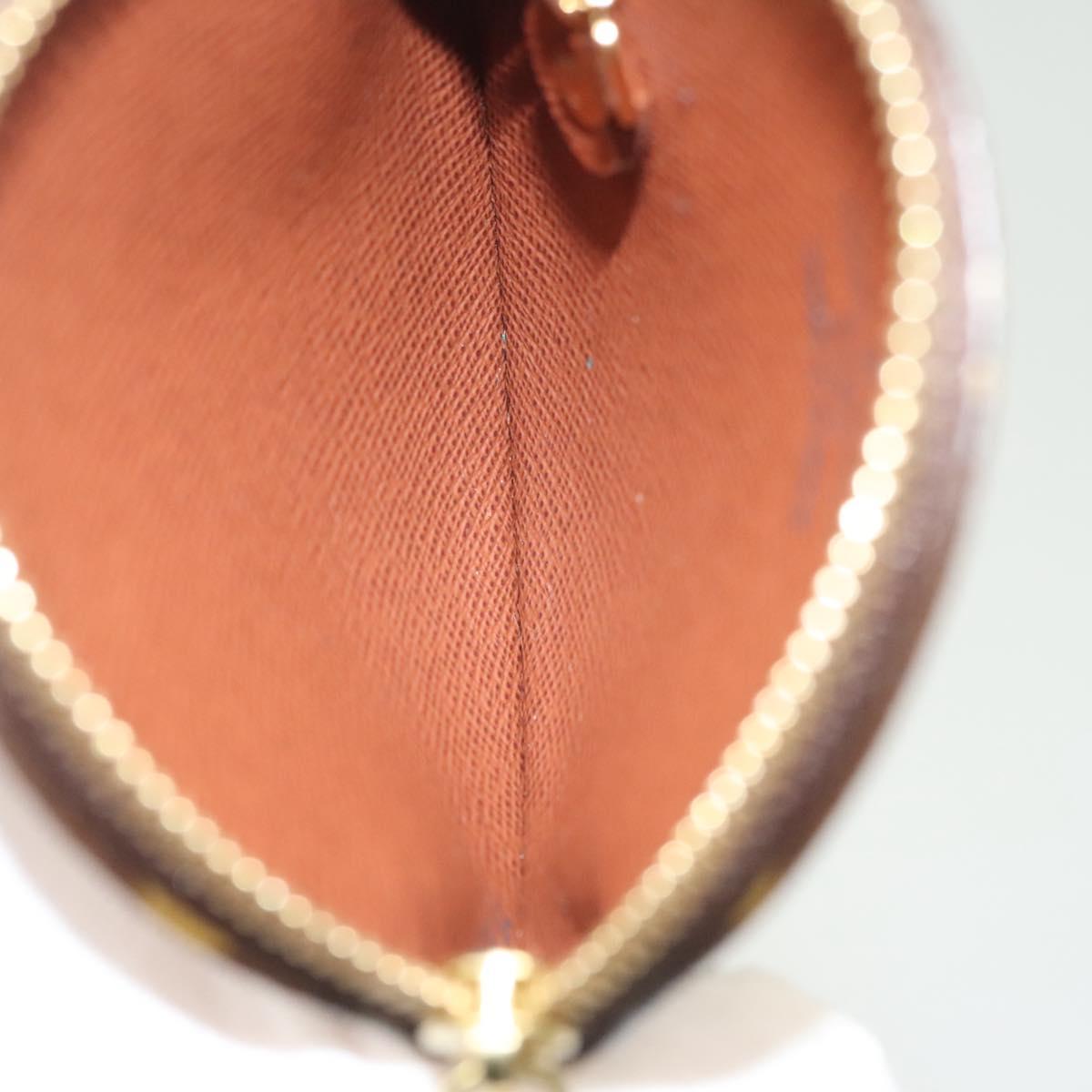 Louis Vuitton Porte Monnaie Rond, Brown, Canvas, wallet