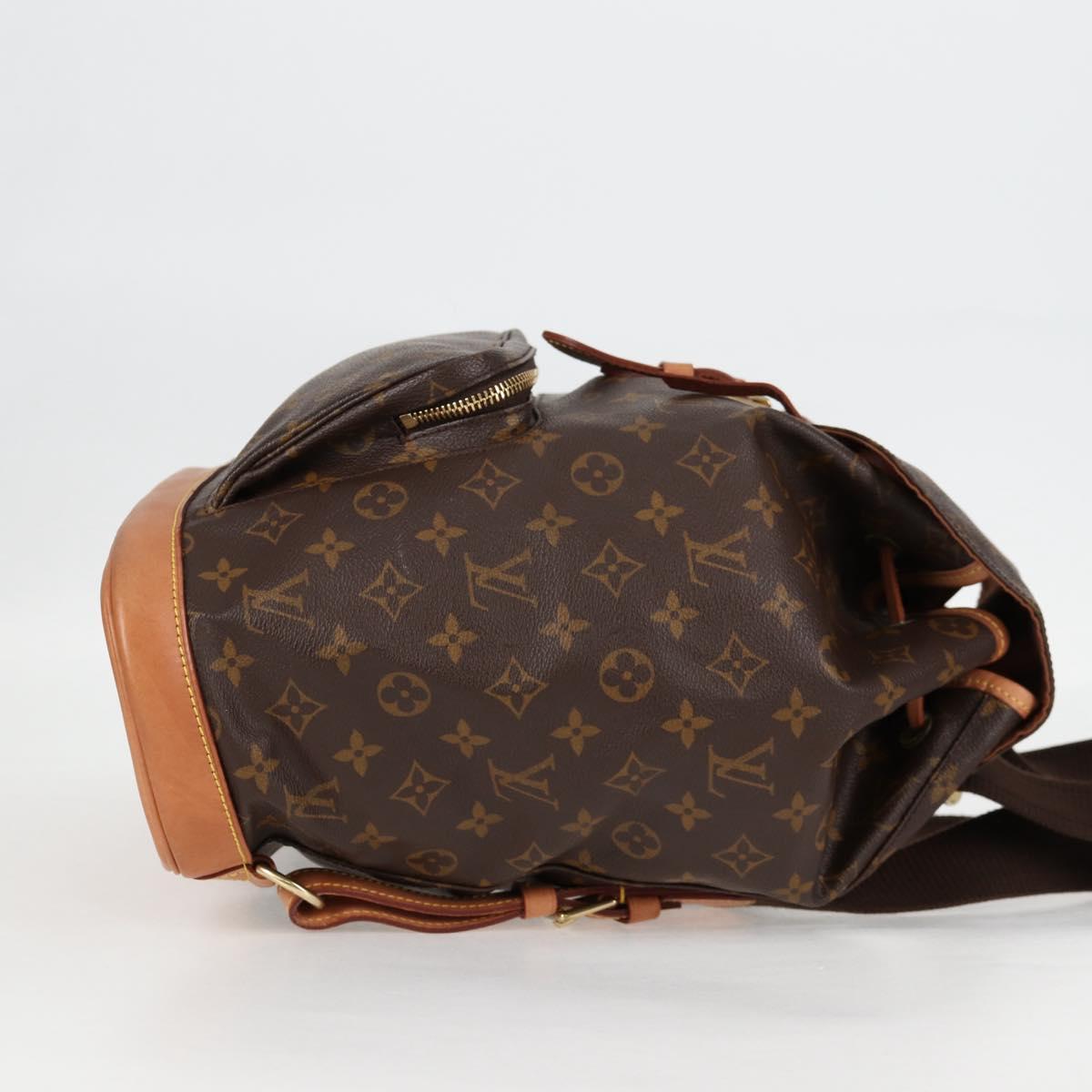 Louis Vuitton Montsouris GM, Brown, Canvas, backpack