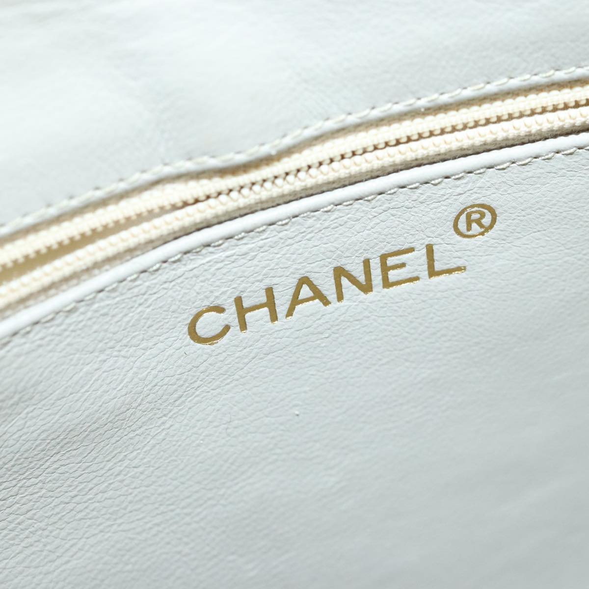 Chanel, Beige, Leather, shoulder