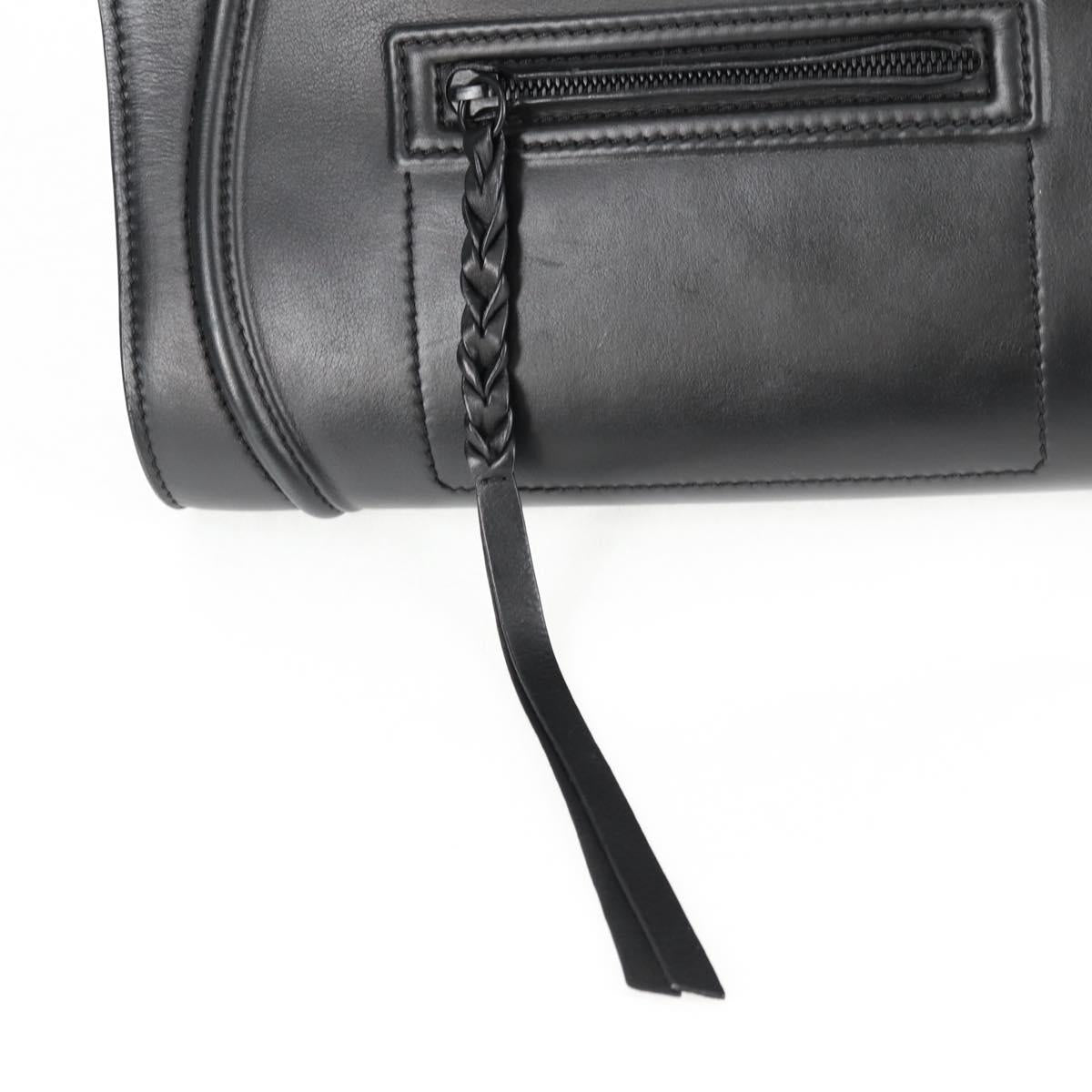 Céline Luggage Phantom, Black, Leather, tote