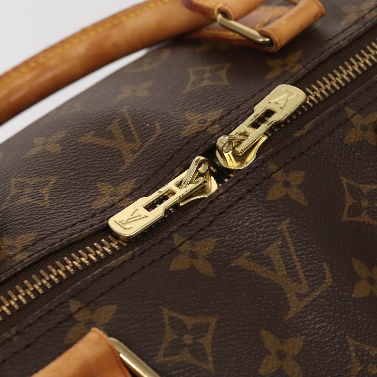 Louis Vuitton Keepall 60, Brown, Canvas, travel