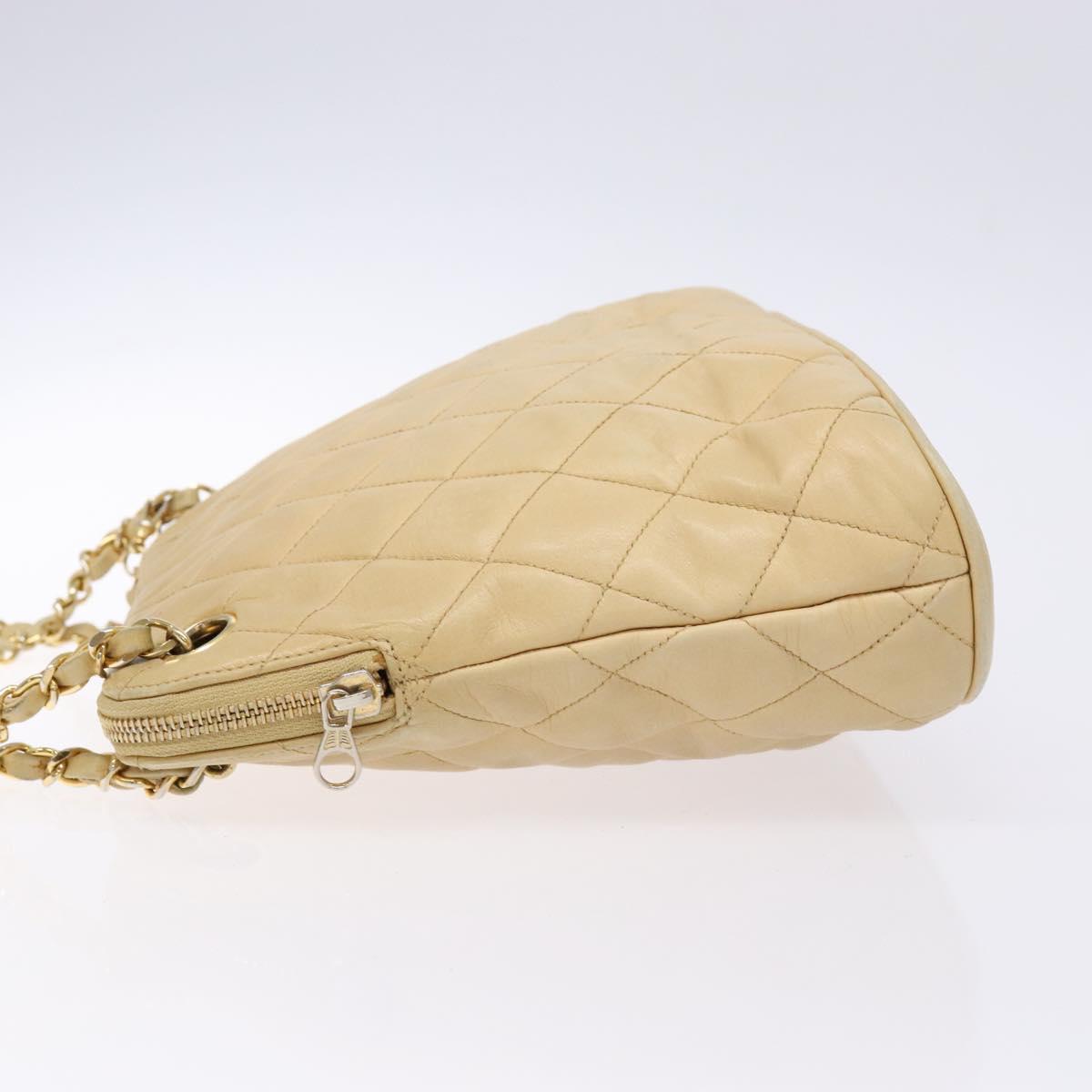 Chanel Quilted, Beige, Leather, shoulder