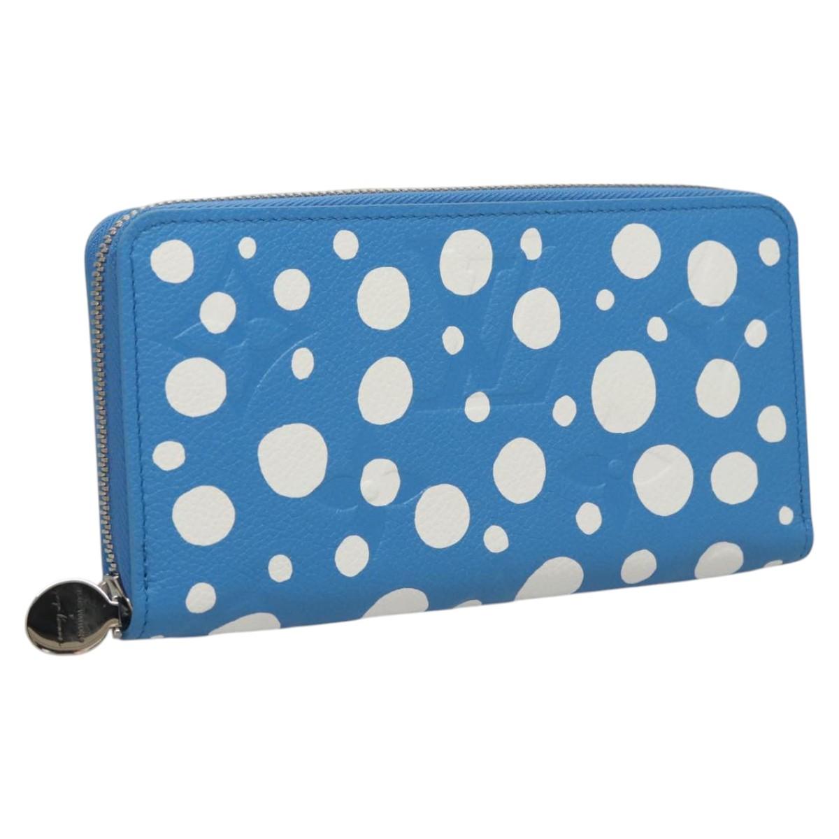 Louis Vuitton Portefeuille zippy, Blue, Leather, wallet