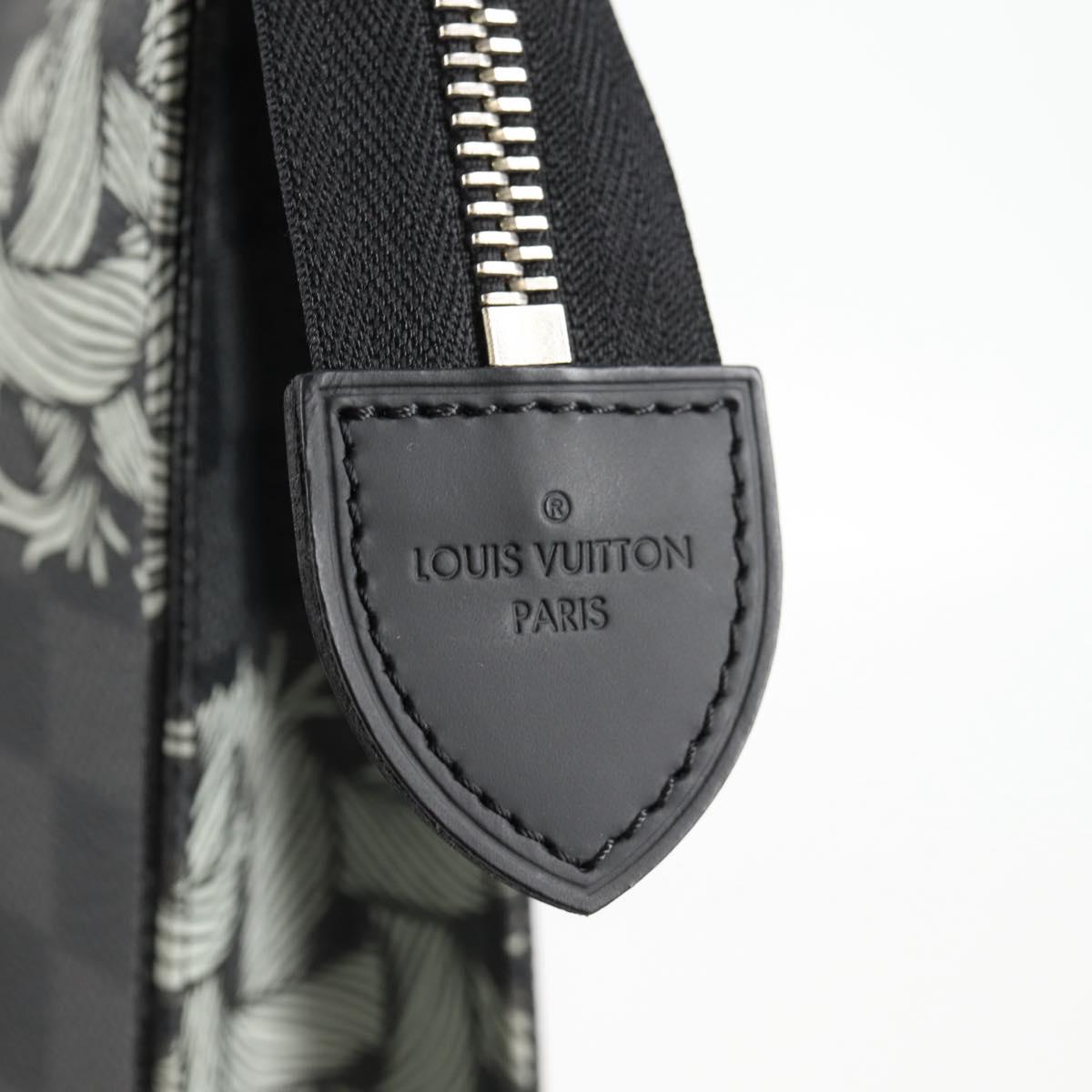 Louis Vuitton Pochette voyage, Grey, Canvas, clutch