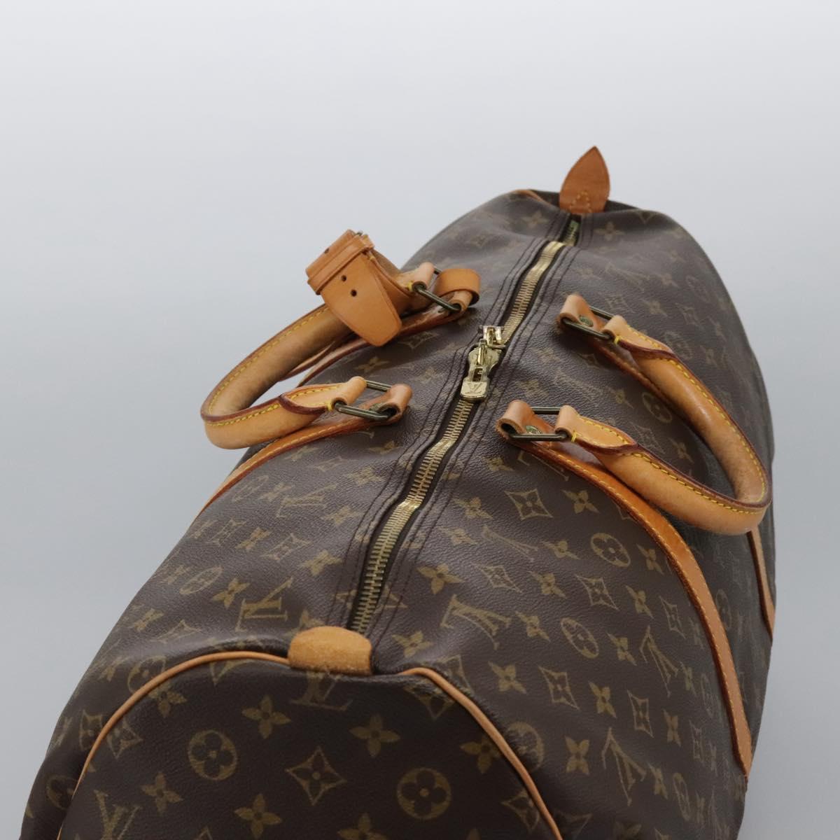 Louis Vuitton Keepall 55, Brown, Canvas, travel
