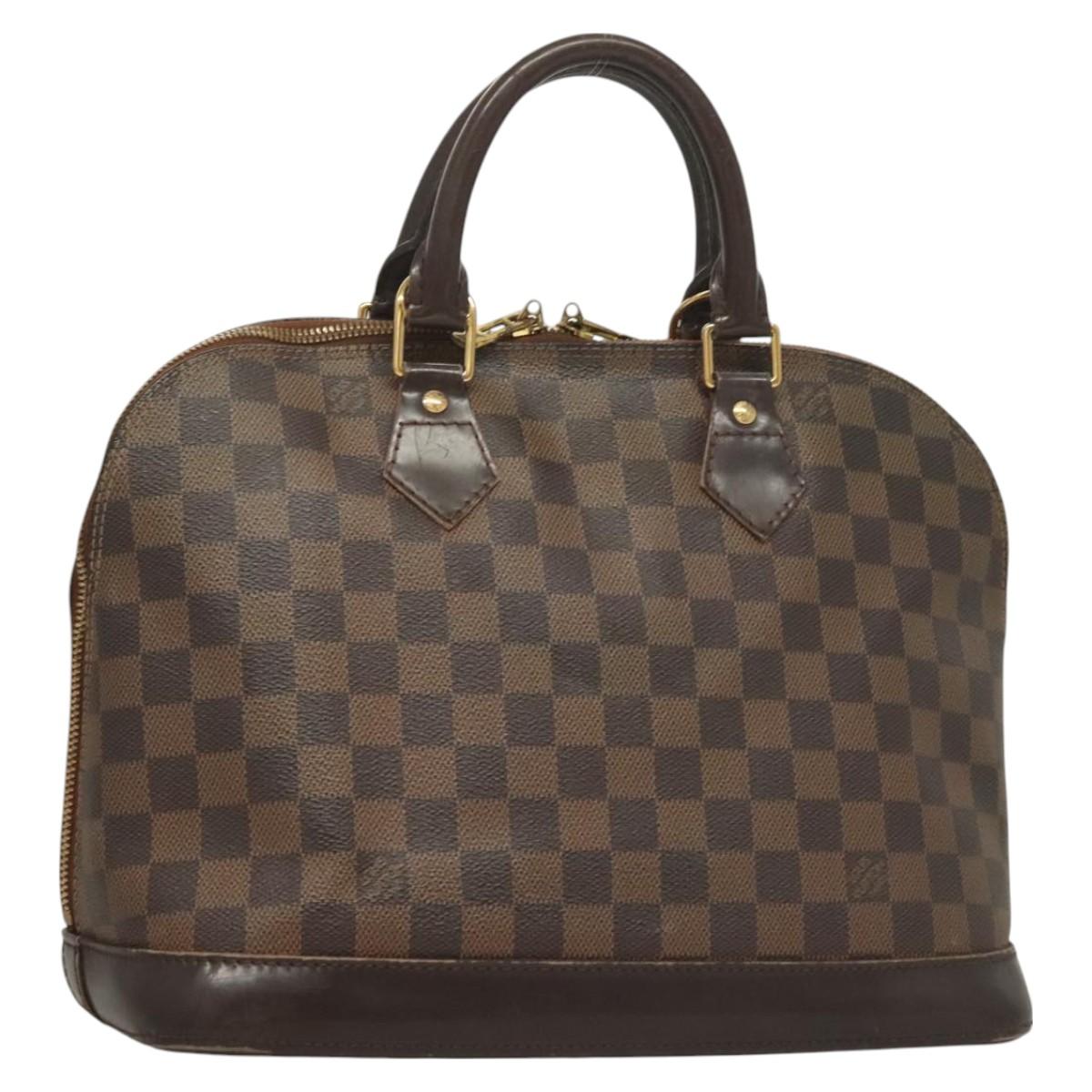 Louis Vuitton Alma, Brown, Canvas, handbag