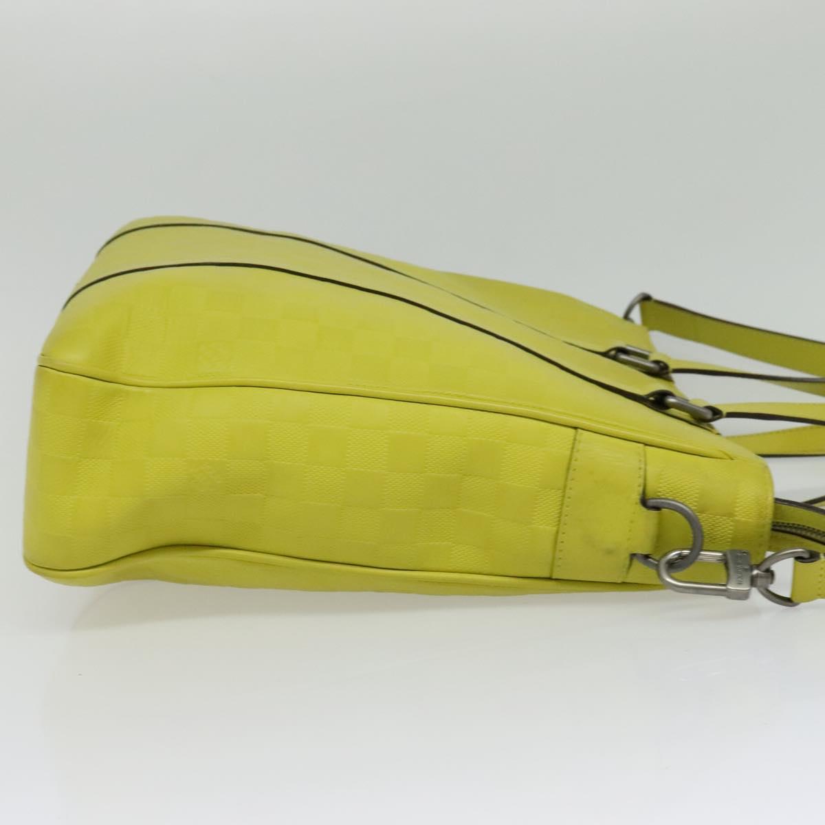 Louis Vuitton Tadao, Yellow, Leather, handbag