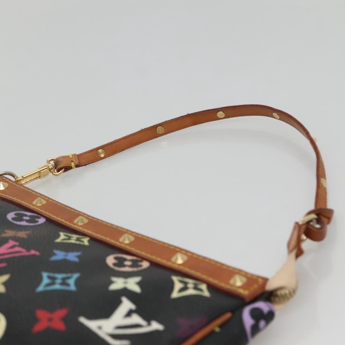 Louis Vuitton Pochette Accessoire, Black, Canvas, clutch
