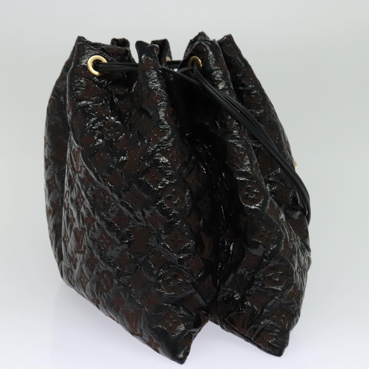 Louis Vuitton Squishy, Black, Canvas, shoulder