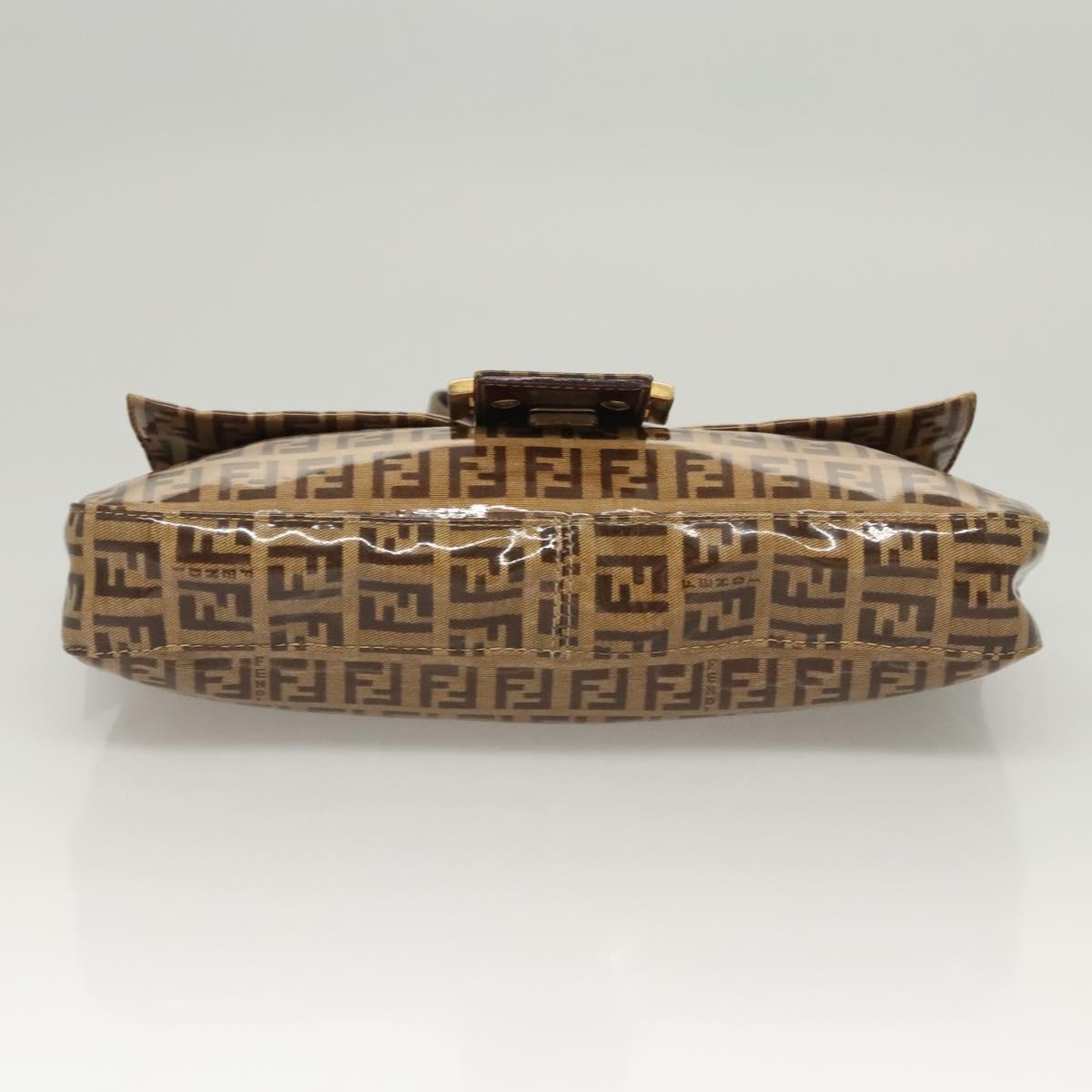 Fendi Baguette, Brown, Canvas, shoulder