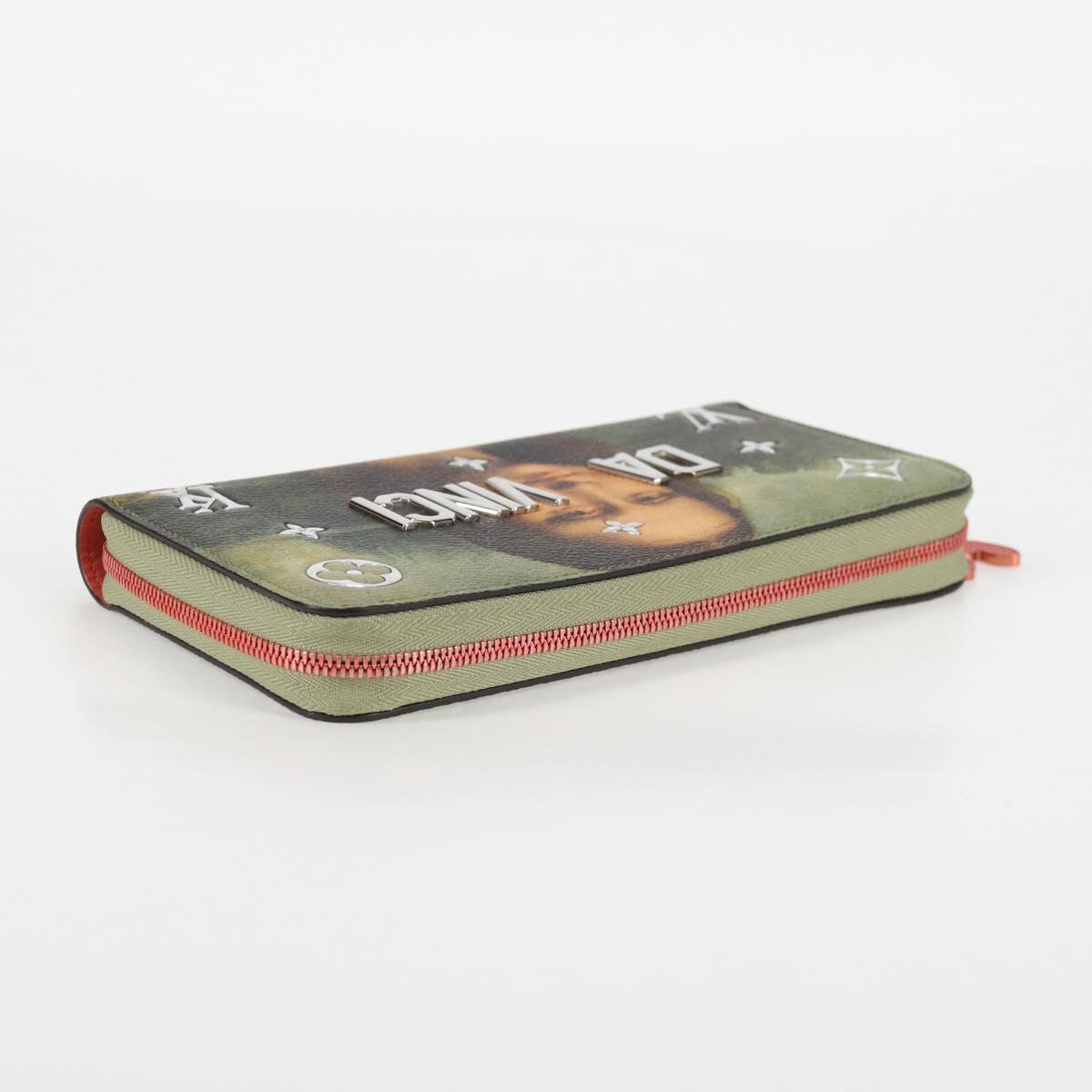 Louis Vuitton Portefeuille zippy, Green, Canvas, wallet