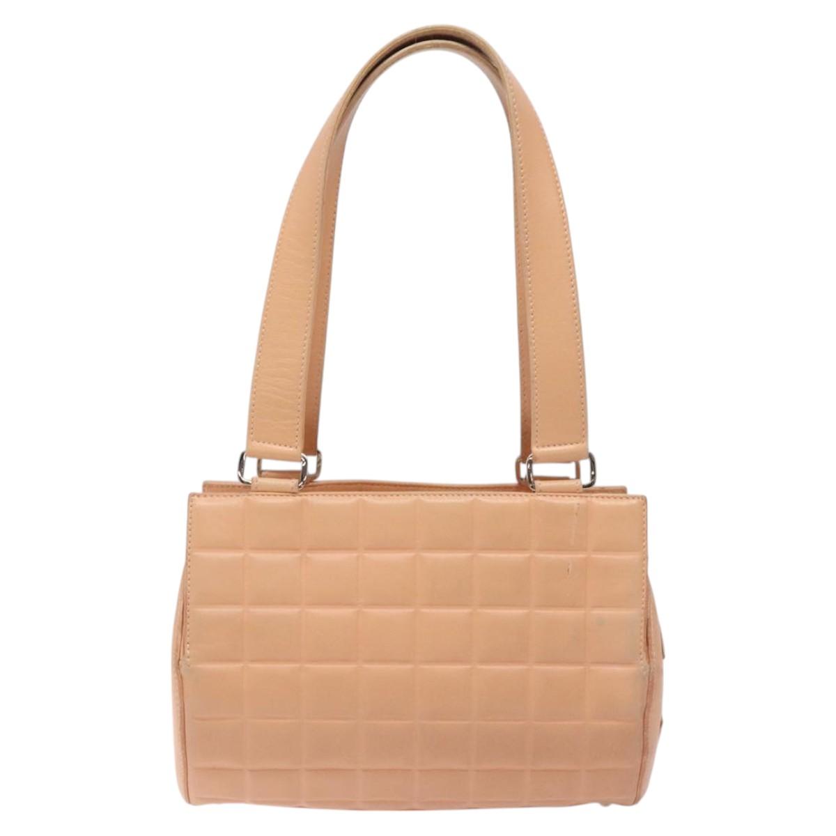 Chanel Chocolate bar, Beige, Leather, handbag