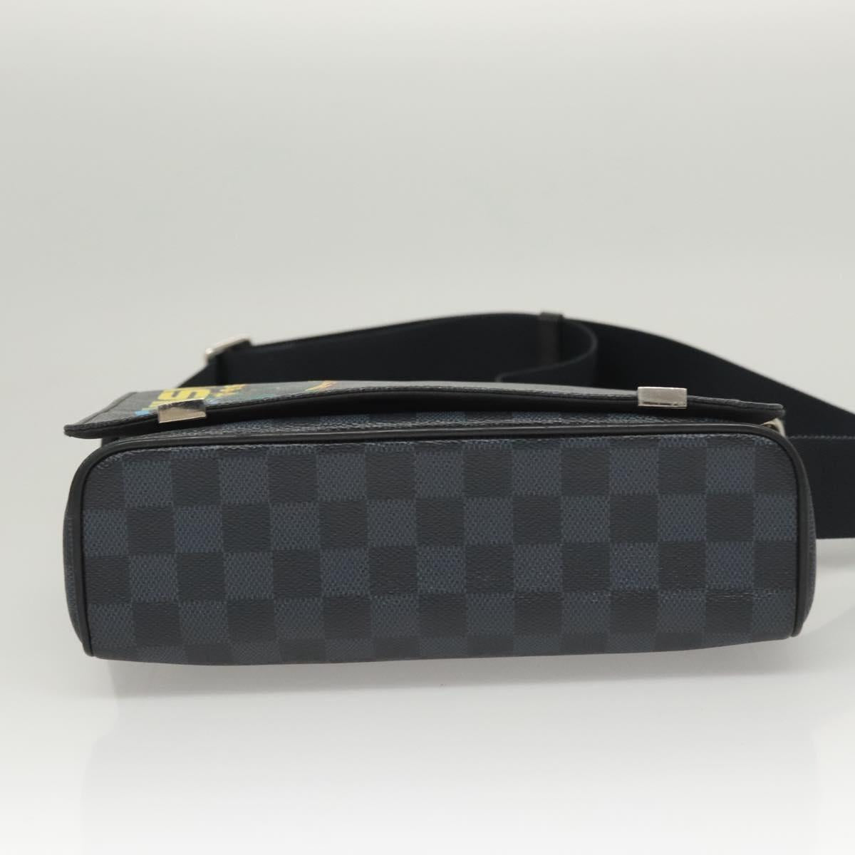 Louis Vuitton District, Grey, Canvas, shoulder
