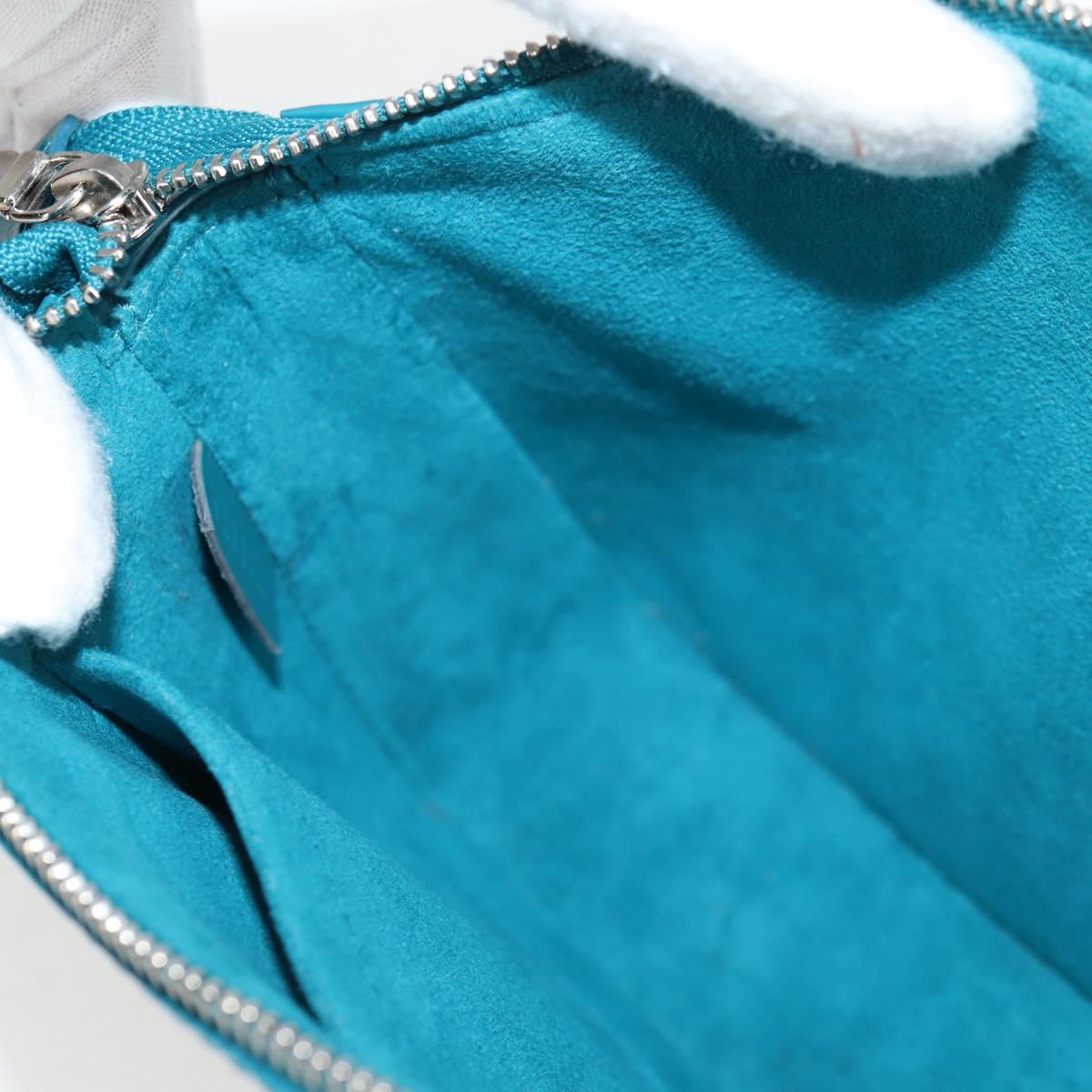 Louis Vuitton Pochette Accessoire, Blue, Leather, clutch