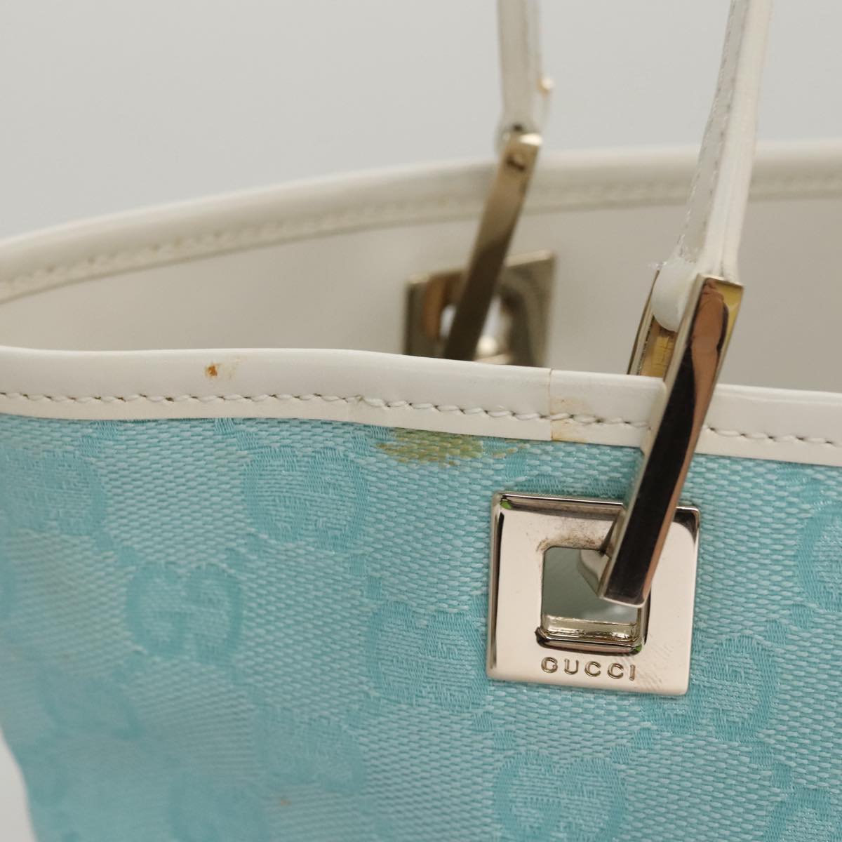 Gucci GG canvas, Blue, Canvas, tote