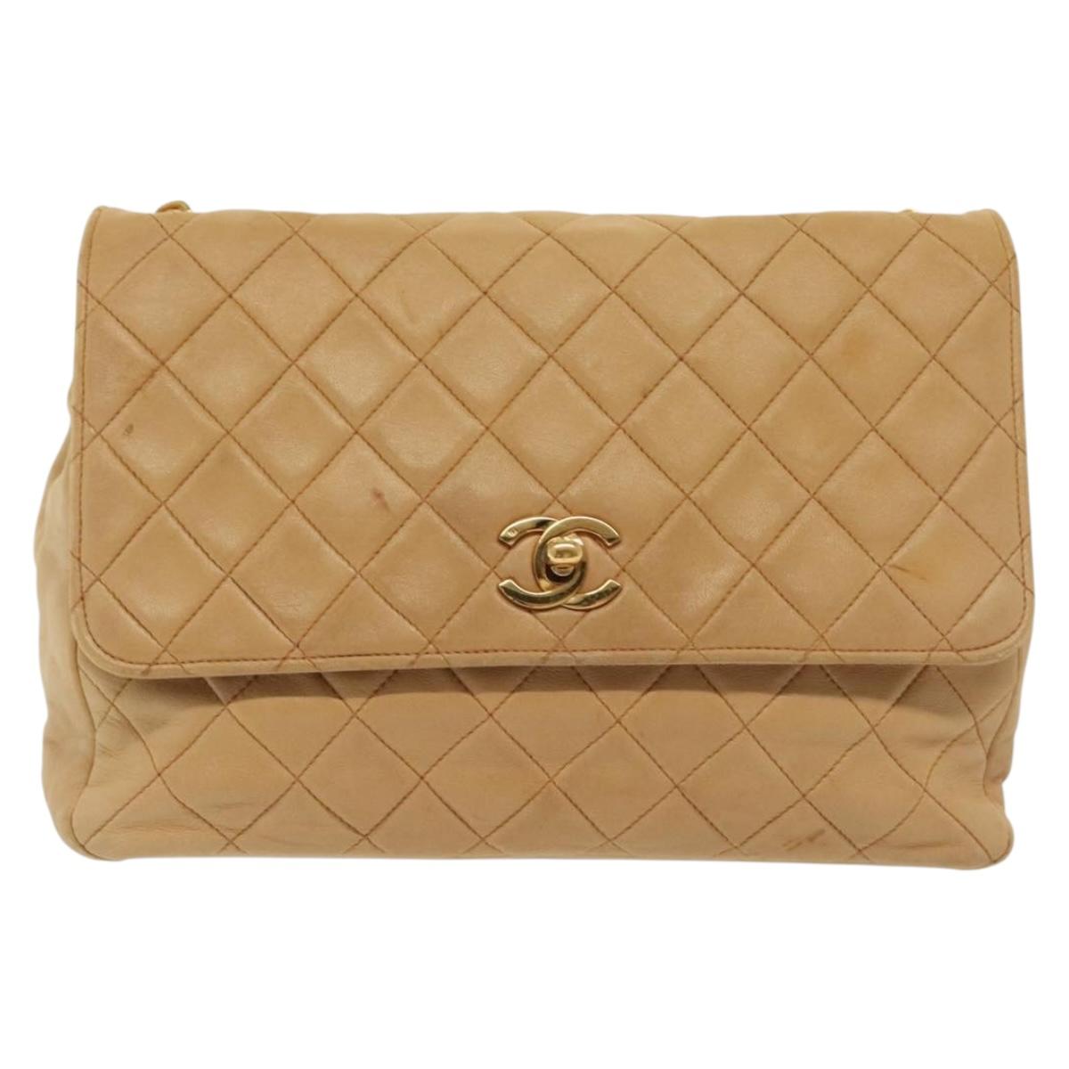 Chanel Matelassé, Brown, Leather, shoulder