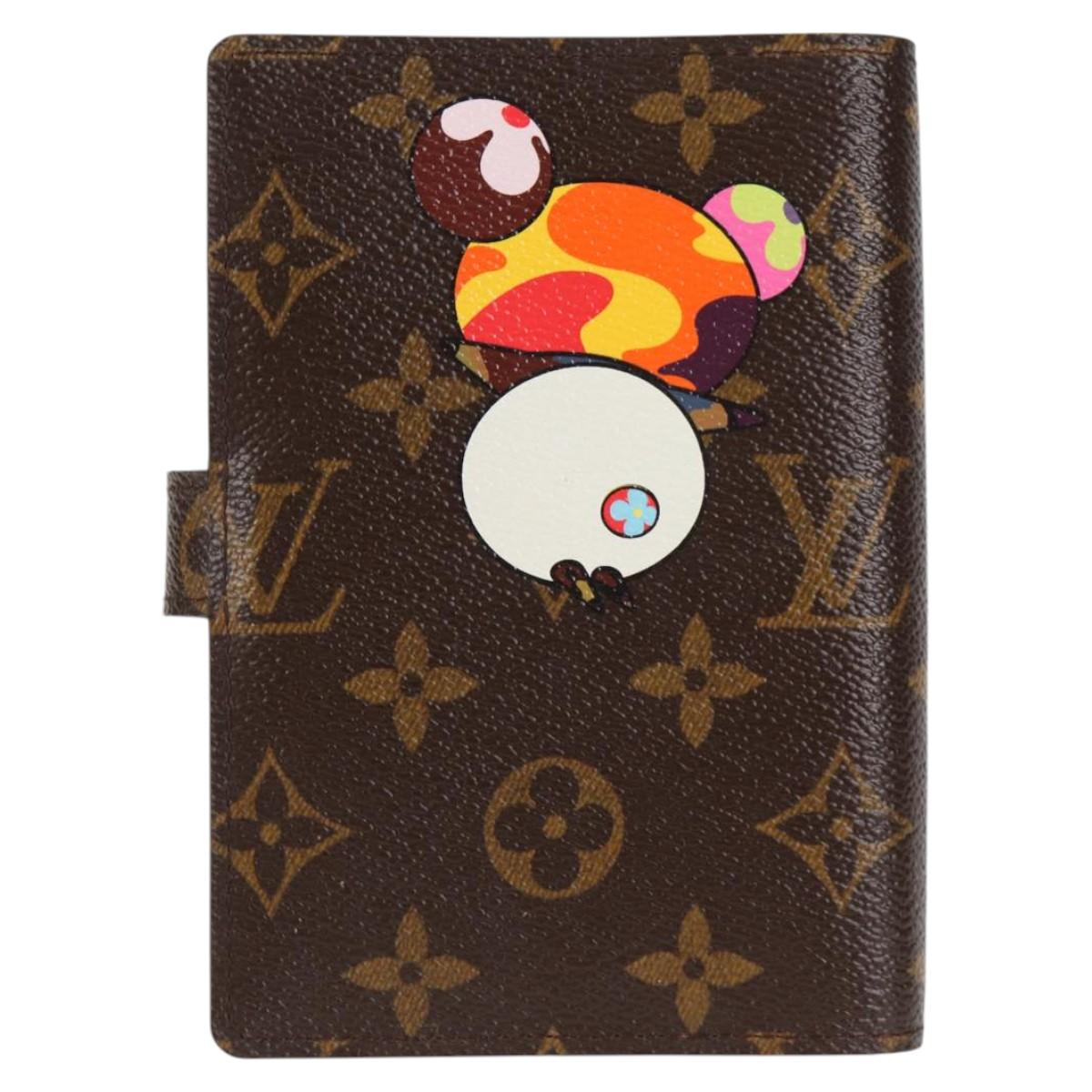 Louis Vuitton Agenda PM, Brown, Canvas, wallet