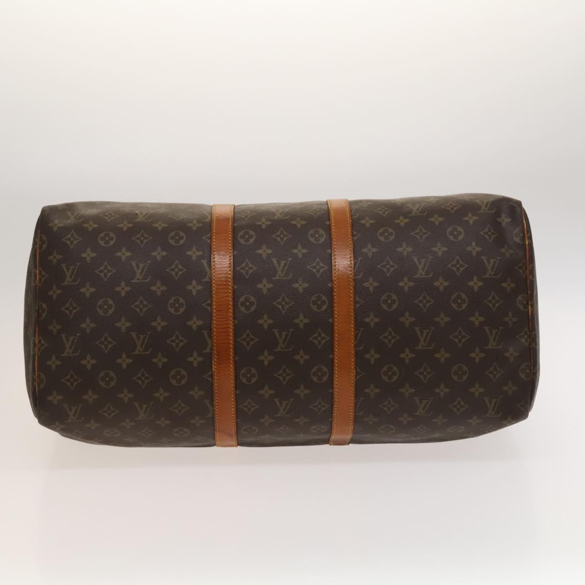 Louis Vuitton Keepall 55, Brown, Canvas, travel