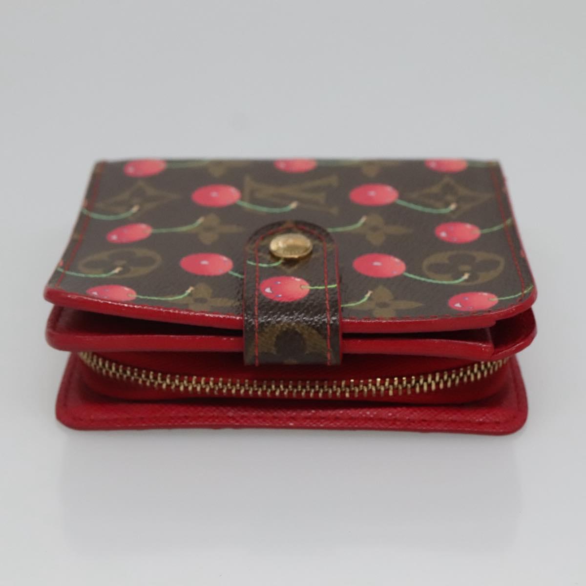 Louis Vuitton Compact zip, Brown, Canvas, wallet