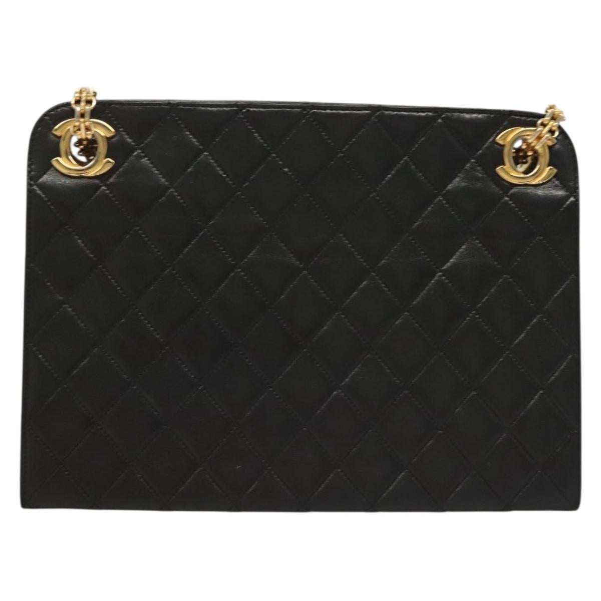 Chanel Vintage, Black, Leather, handbag