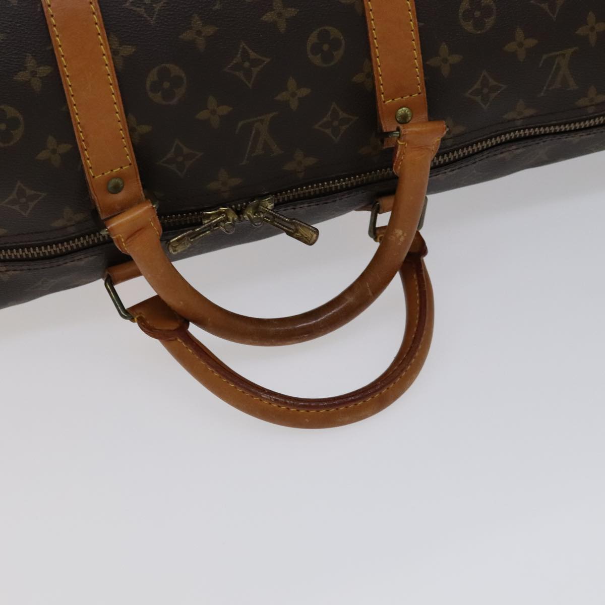 Louis Vuitton Keepall 60, Brown, Canvas, travel