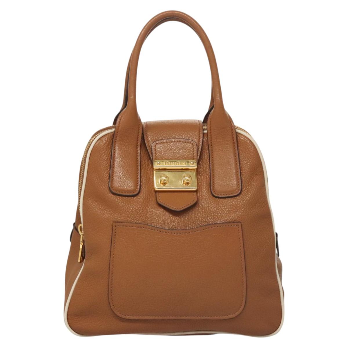 Miu Miu, Brown, Leather, handbag