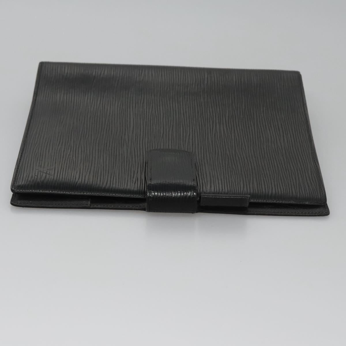 Louis Vuitton Agenda cover, Black, Leather, wallet