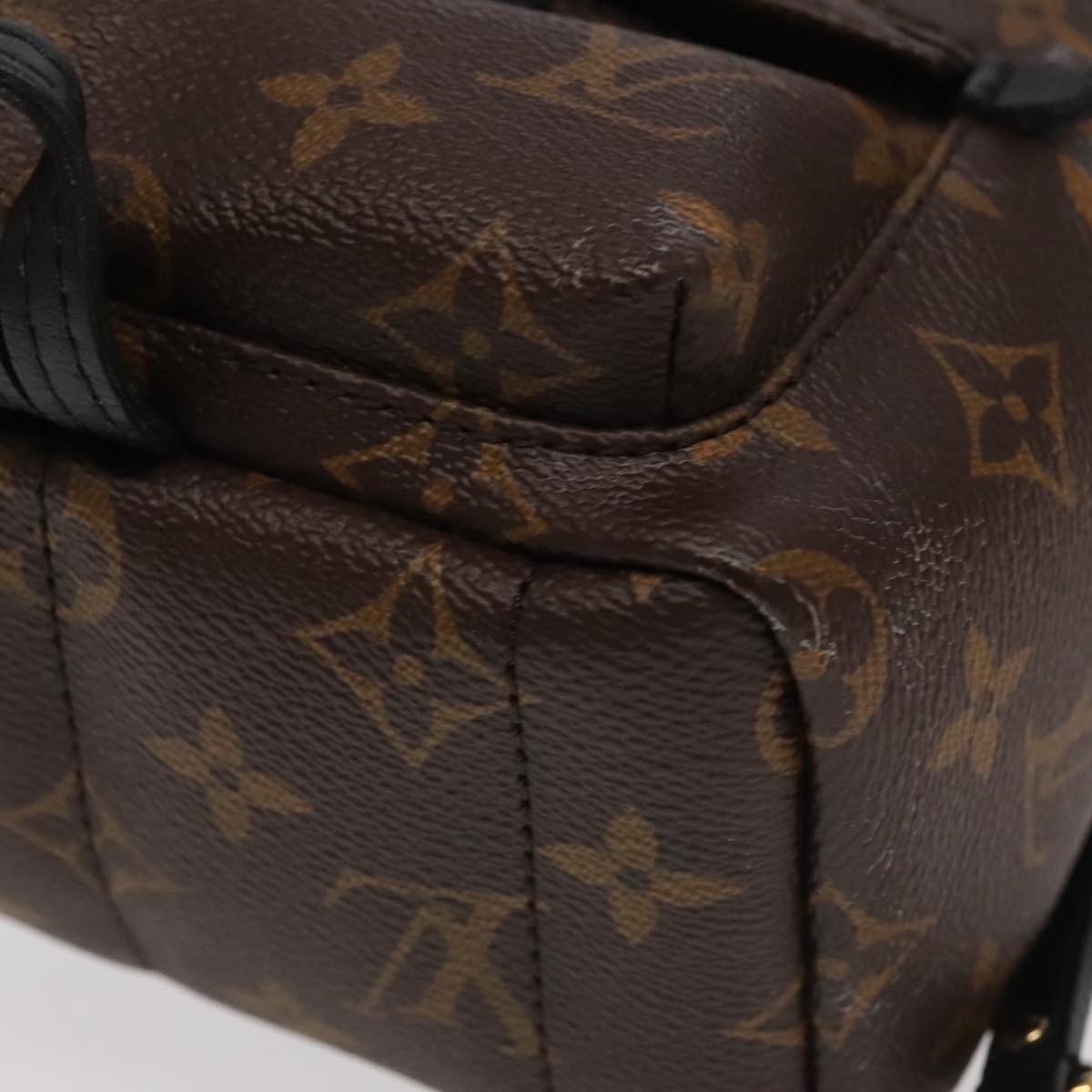 Louis Vuitton Palm Springs mini, Brown, Canvas, backpack