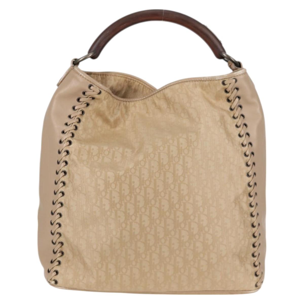 Dior Trotter, Beige, Canvas, handbag