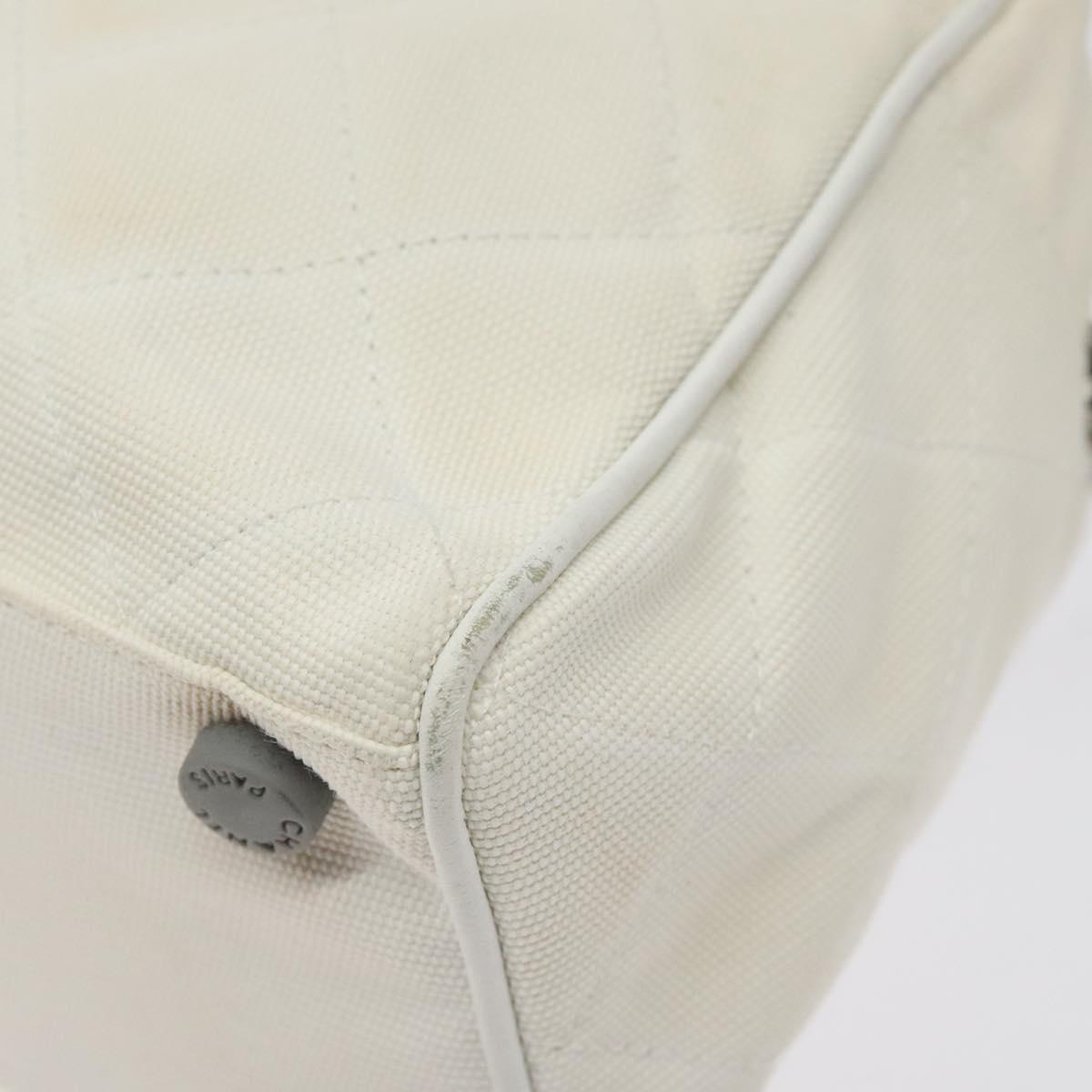 Chanel Chanel, White, Canvas, handbag