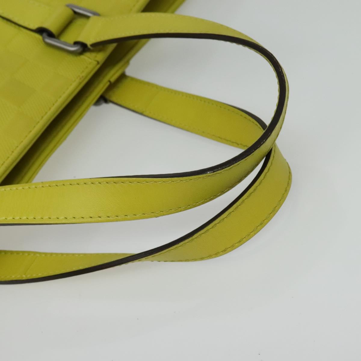 Louis Vuitton Tadao, Yellow, Leather, handbag