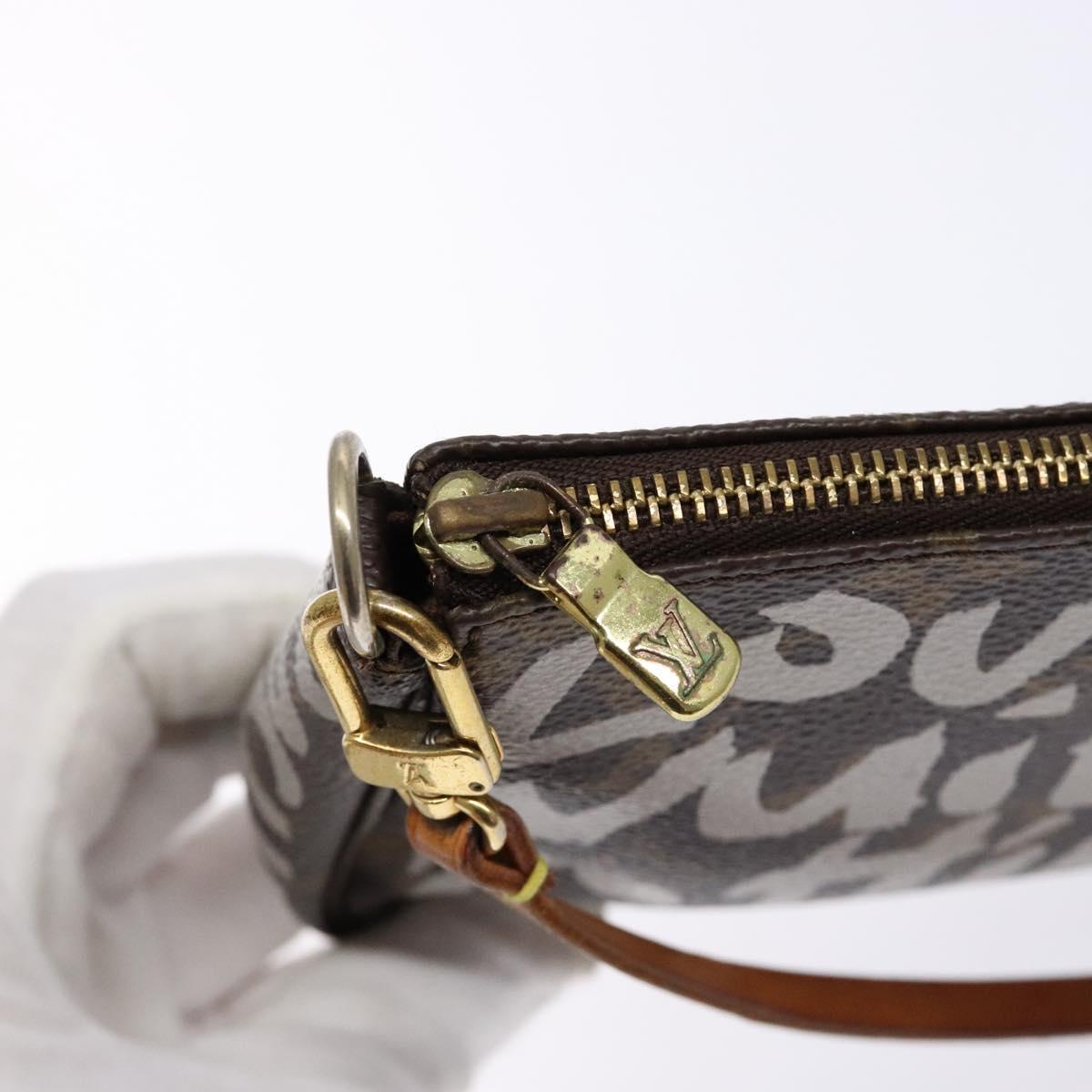 Louis Vuitton Pochette Accessoire, Brown, Canvas, clutch