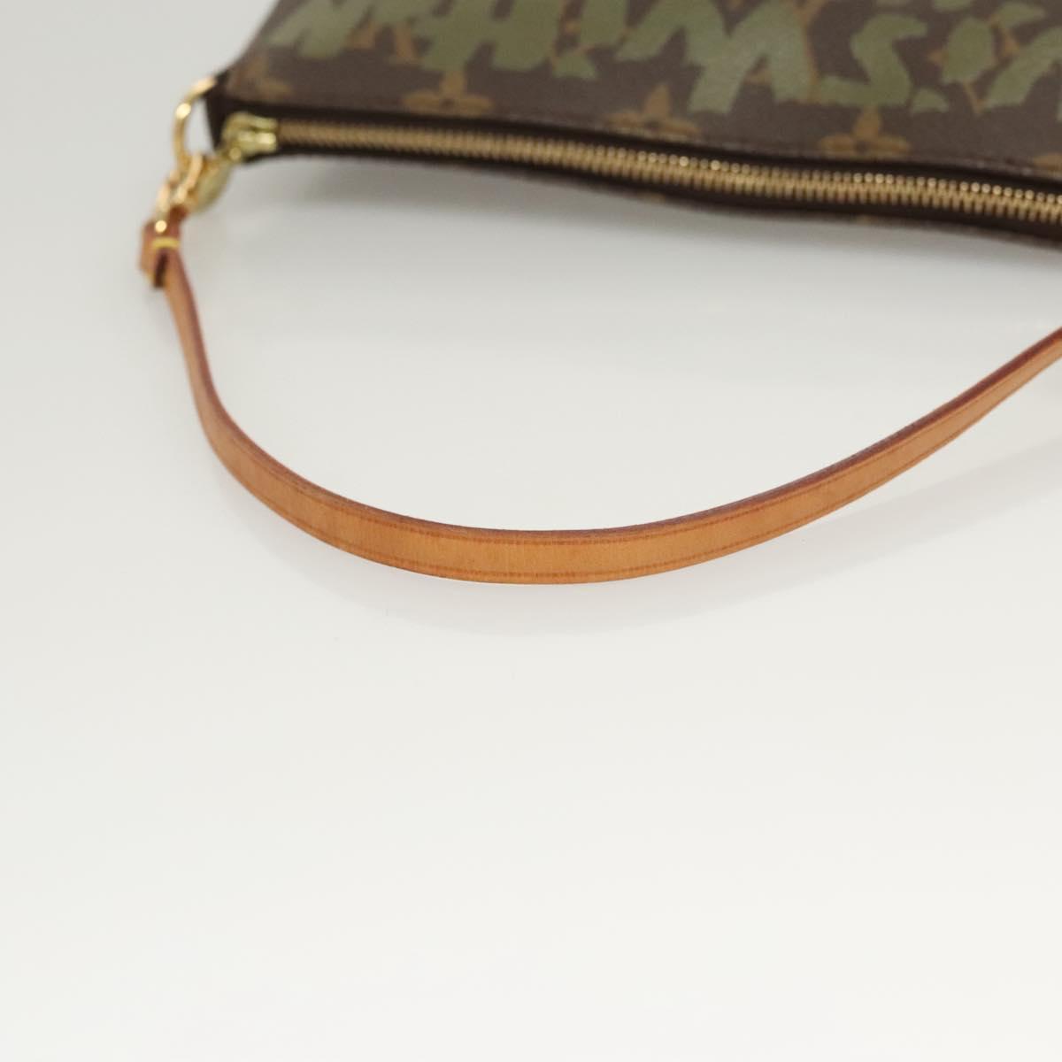 Louis Vuitton Pochette Accessoire, Khaki, Canvas, clutch