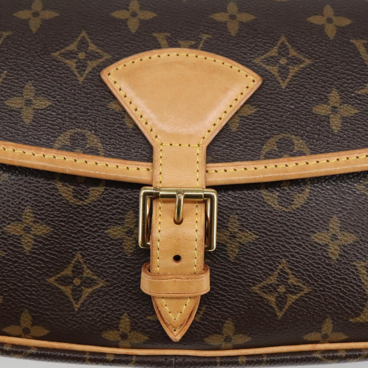 Louis Vuitton Sologne, Brown, Canvas, shoulder