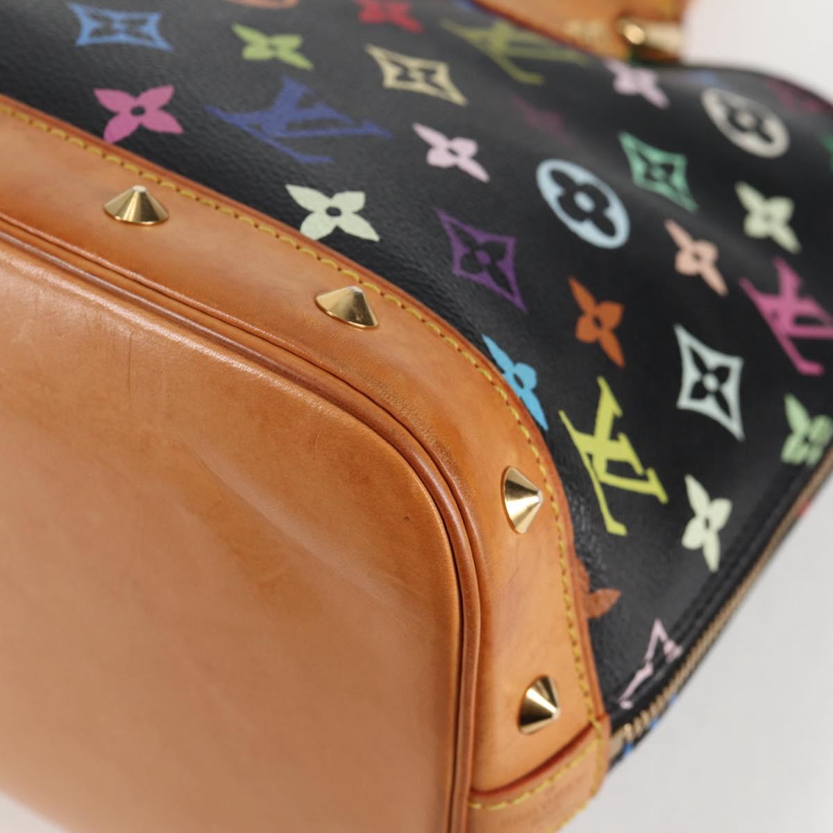 Louis Vuitton Alma, Black, Canvas, handbag