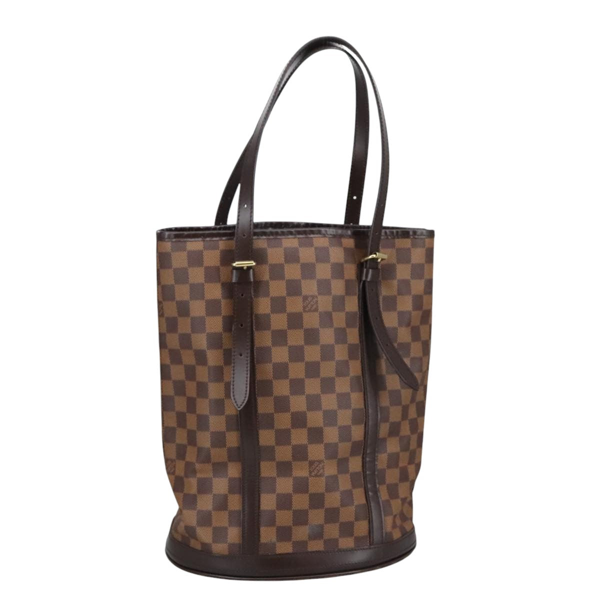 Louis Vuitton Bucket GM, Brown, Canvas, shoulder