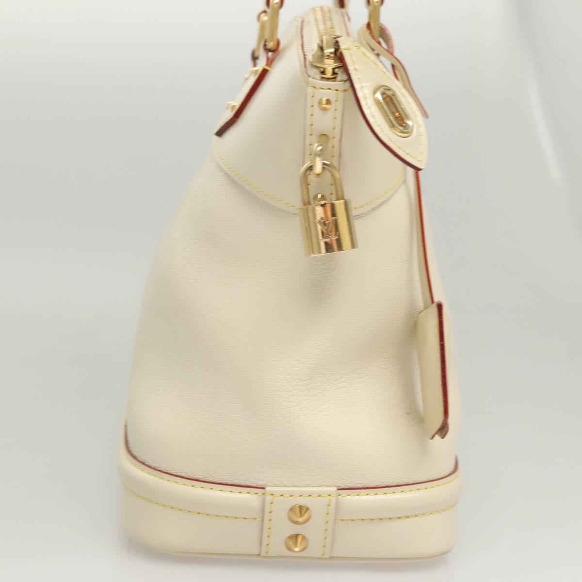 Louis Vuitton Lockit, White, Leather, handbag