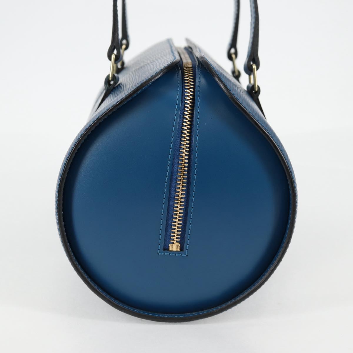 Louis Vuitton Soufflot, Blue, Leather, handbag