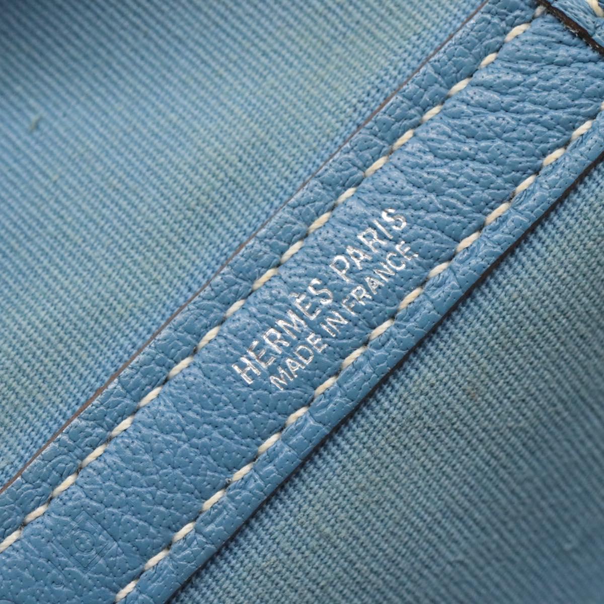 Hermès Garden Party, Blue, Canvas, tote