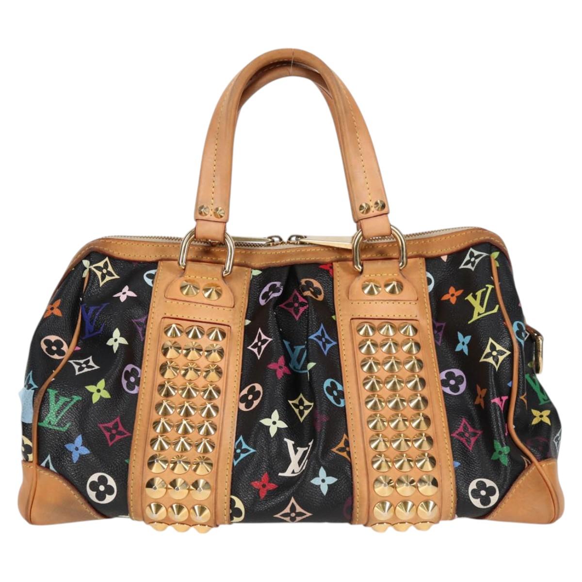 Louis Vuitton Courtney, Black, Canvas, handbag