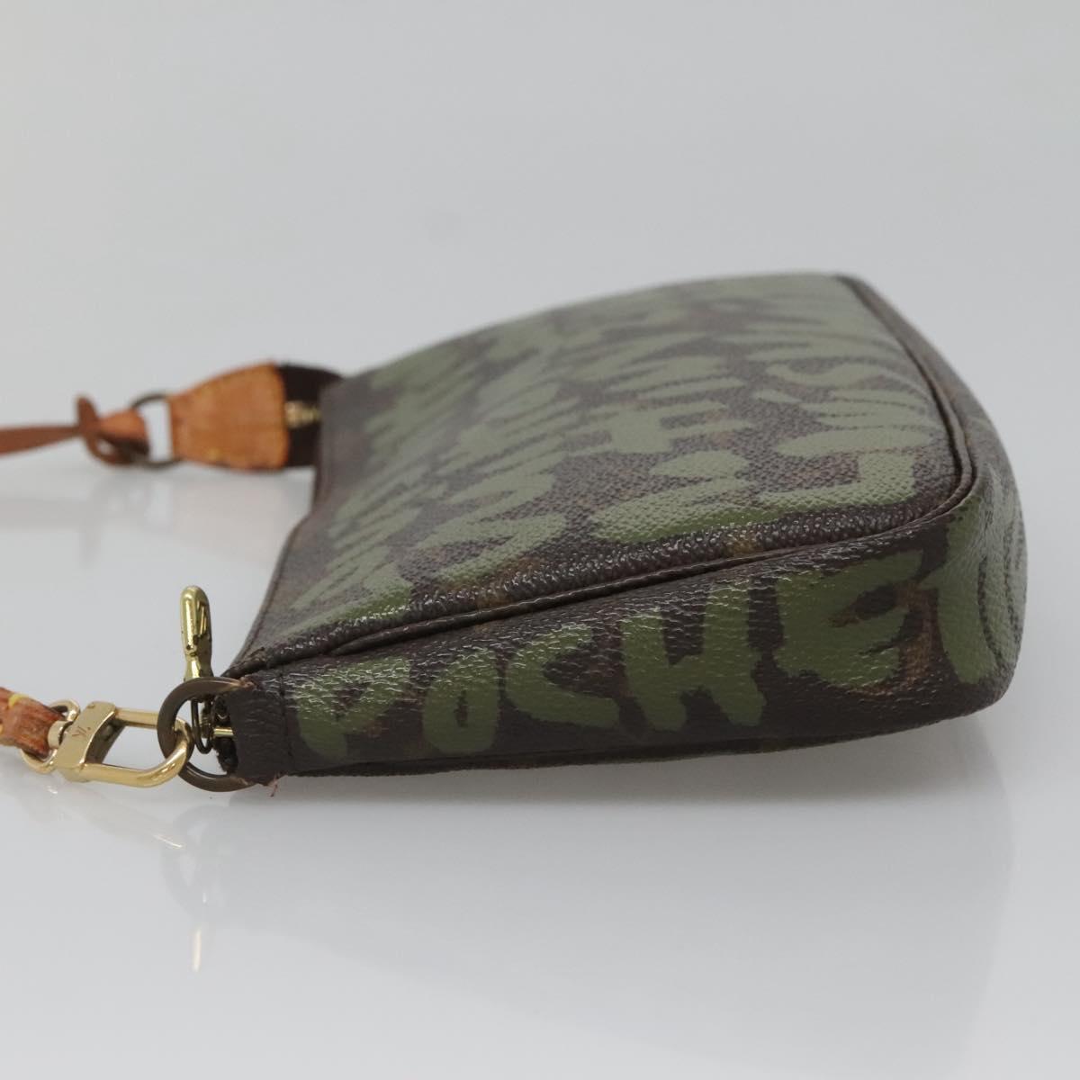 Louis Vuitton Pochette Accessoire, Brown, Canvas, clutch
